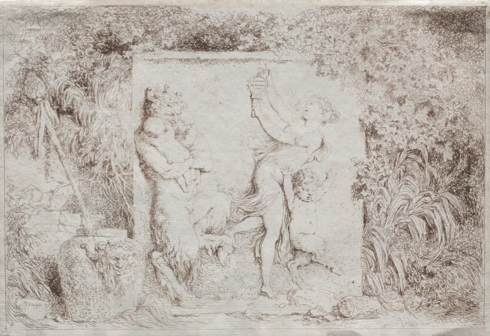 Bacchanal 16 Wall Art by Jean-Honoré Fragonard - Canvas Print