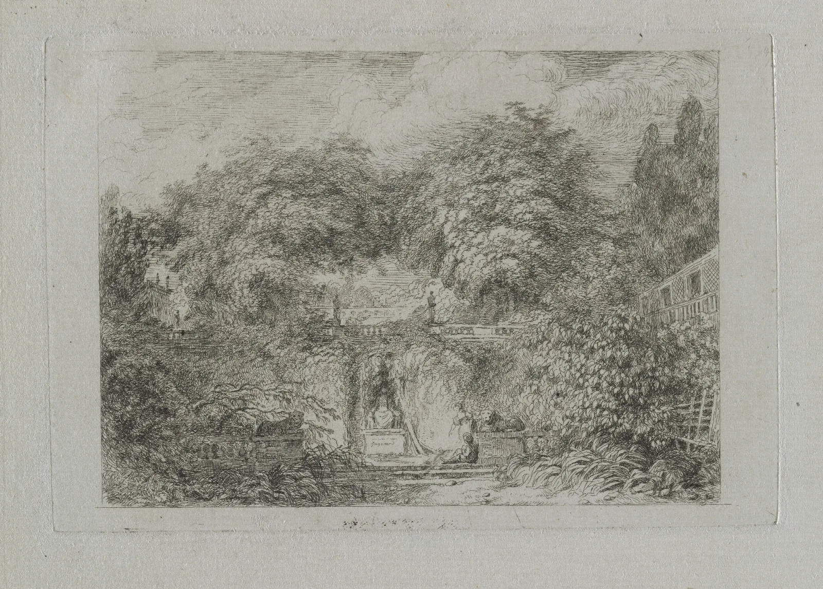 The Little Park 2 Wall Art by Jean-Honoré Fragonard - Canvas Print