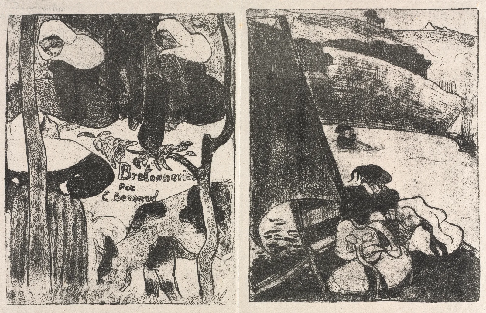Les Bretonneries Wall Art by Emile Bernard - Canvas Print