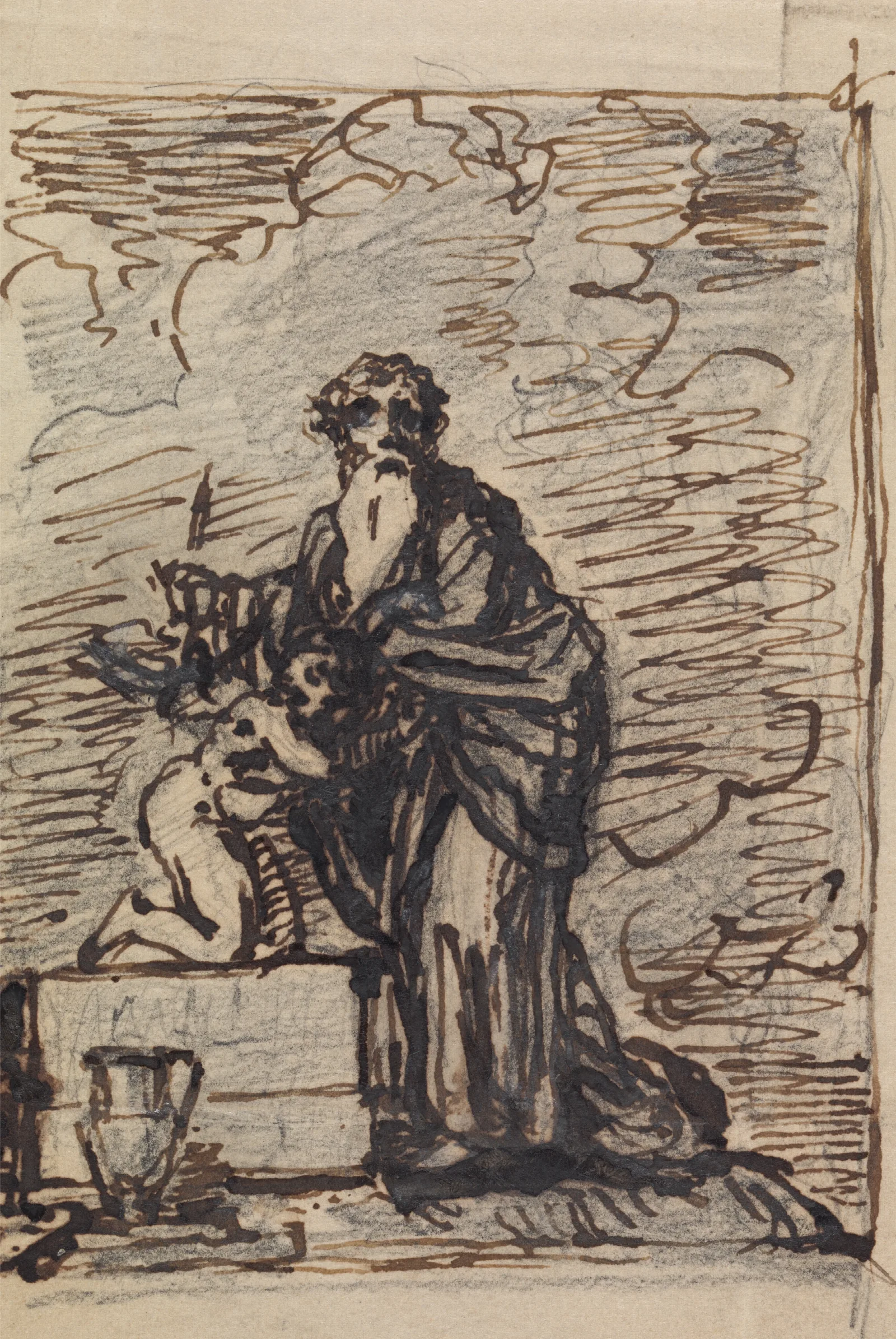 Study Of Abraham Being Tested By God Wall Art by Robert Smirke - Canvas Print