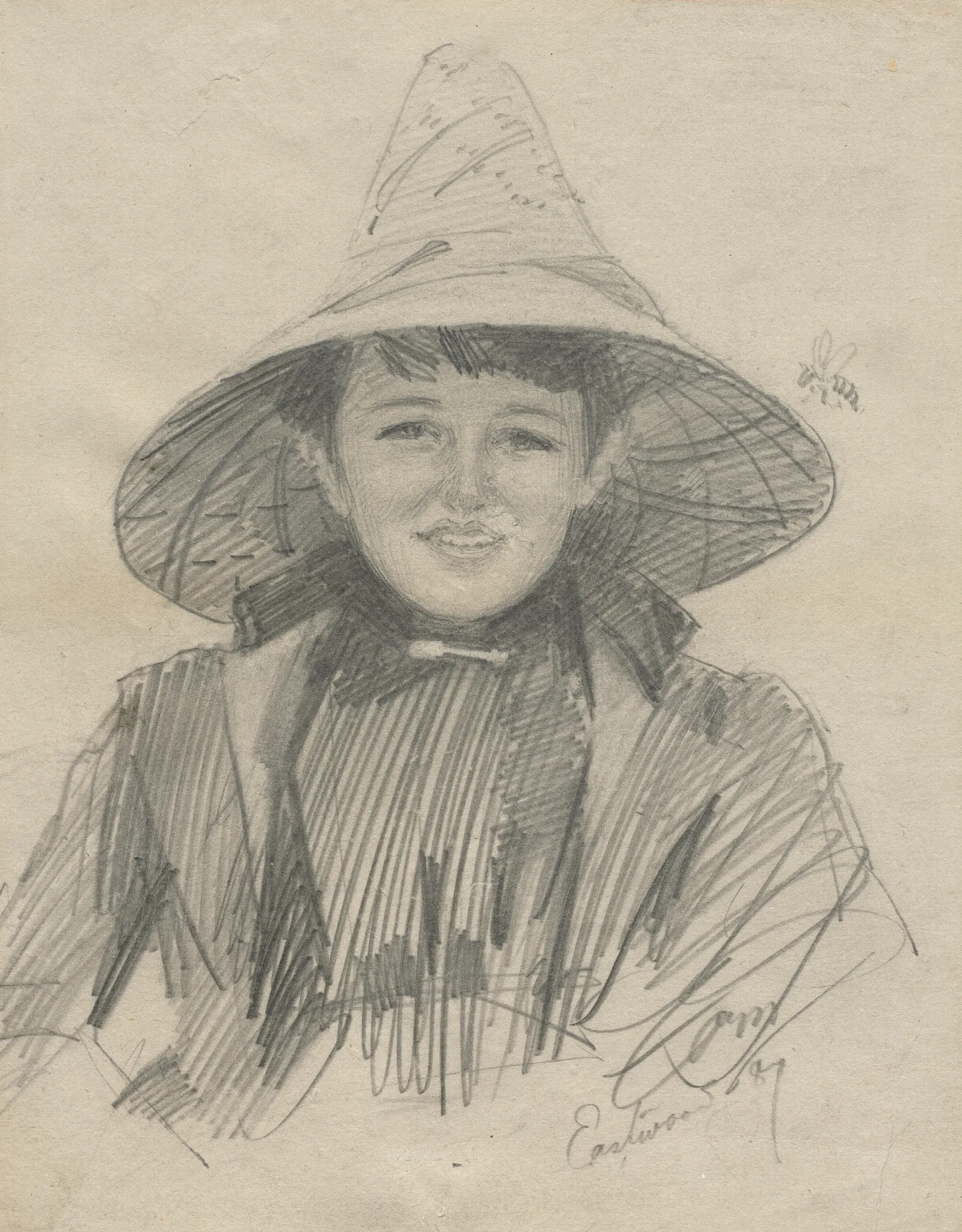 Ada Lymon Woman In A Large Hat 2 Wall Art by Anders Zorn - Canvas Print