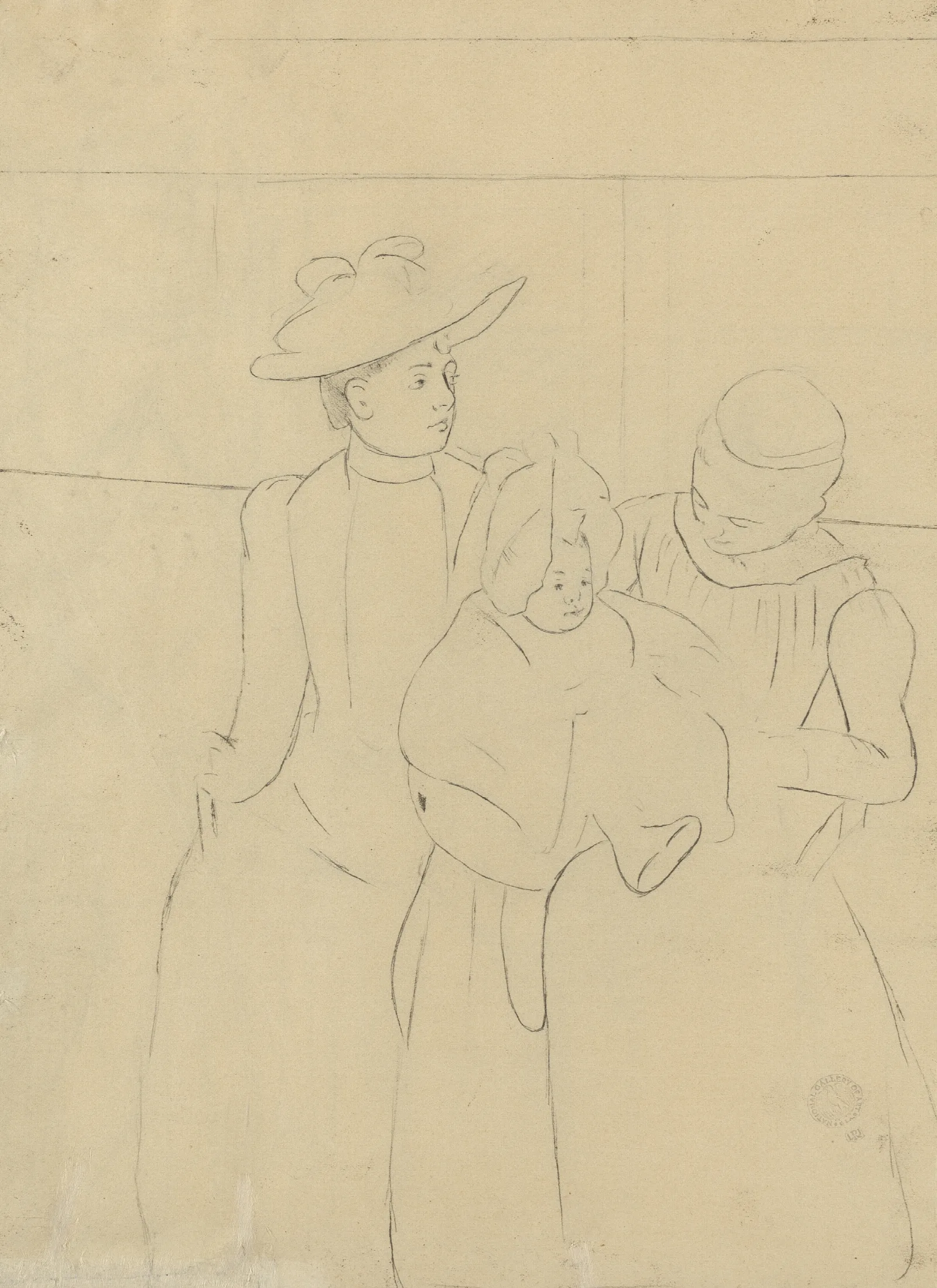 In The Omnibus Verso Wall Art by Mary Cassatt - Canvas Print