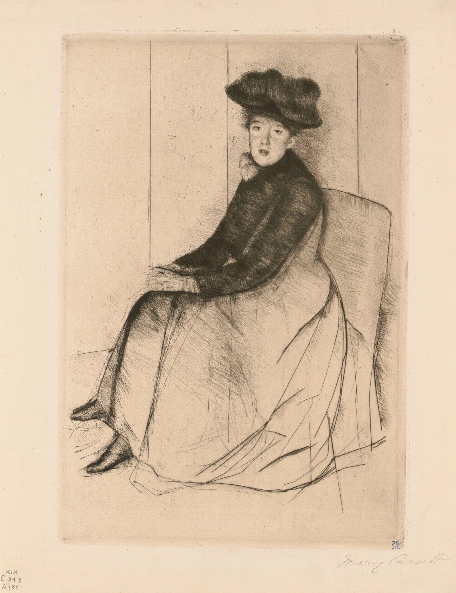 Reflection 9 Wall Art by Mary Cassatt - Canvas Print