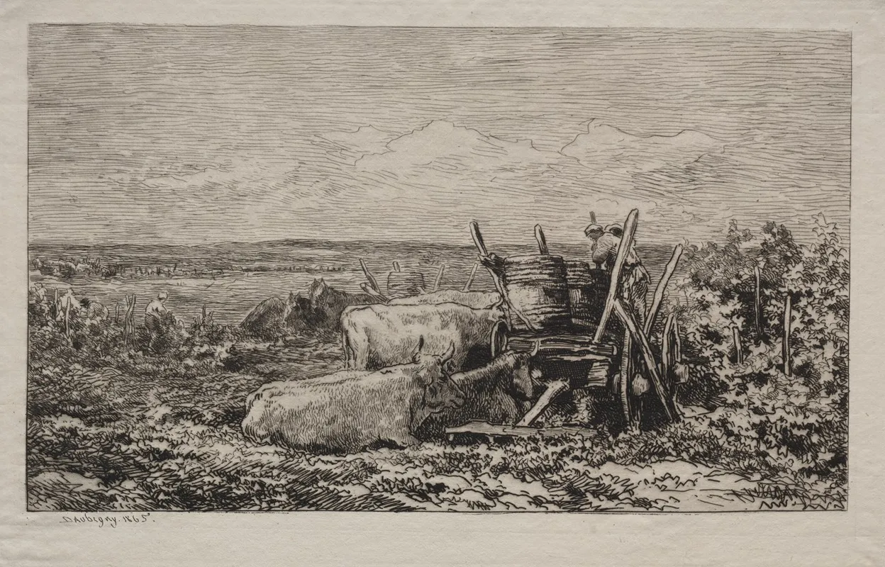 The Grape Harvest Wall Art by Charles François Daubigny - Canvas Print
