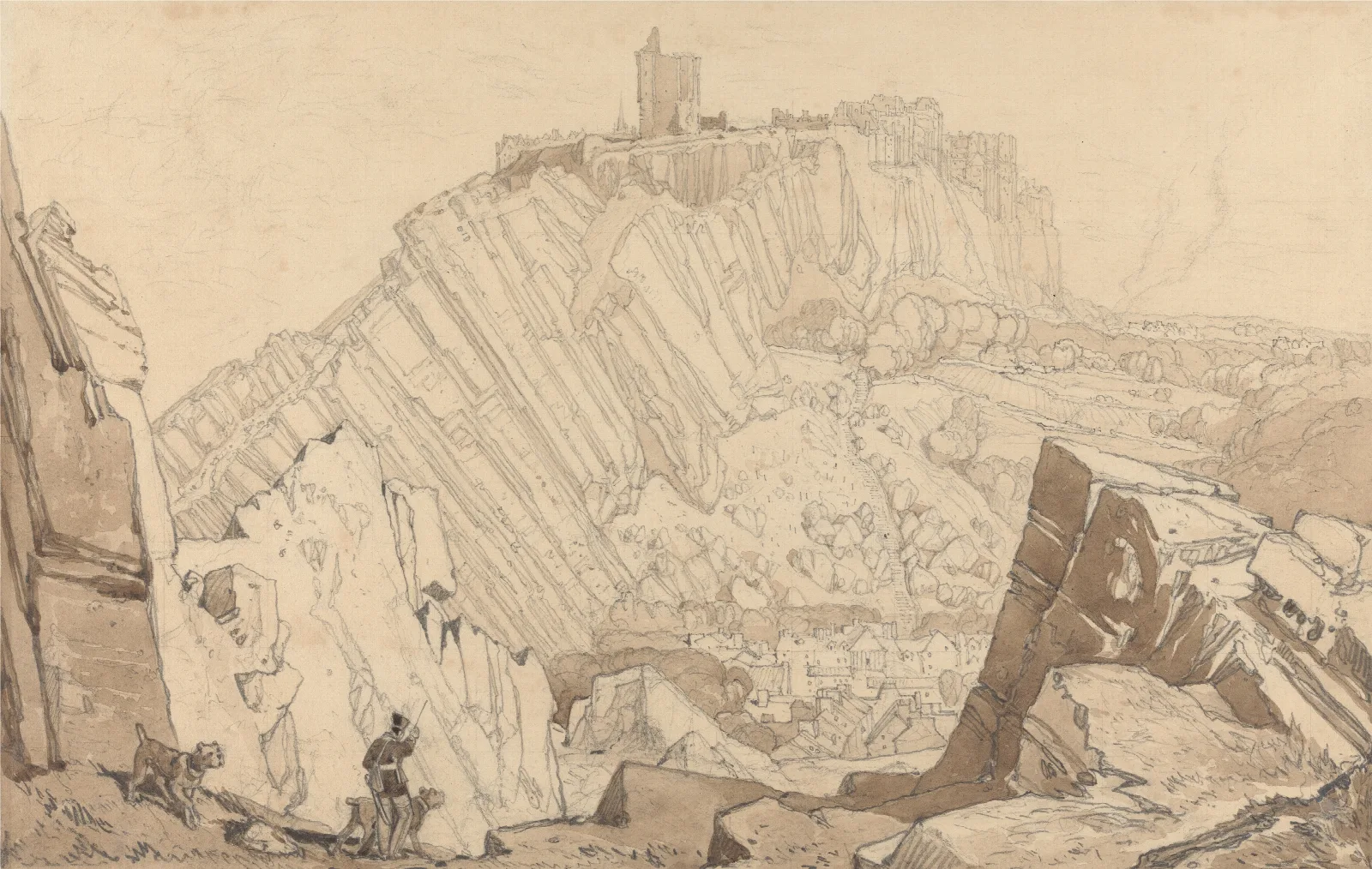 Domfront Looking To The South East Wall Art by John Sell Cotman - Canvas Print