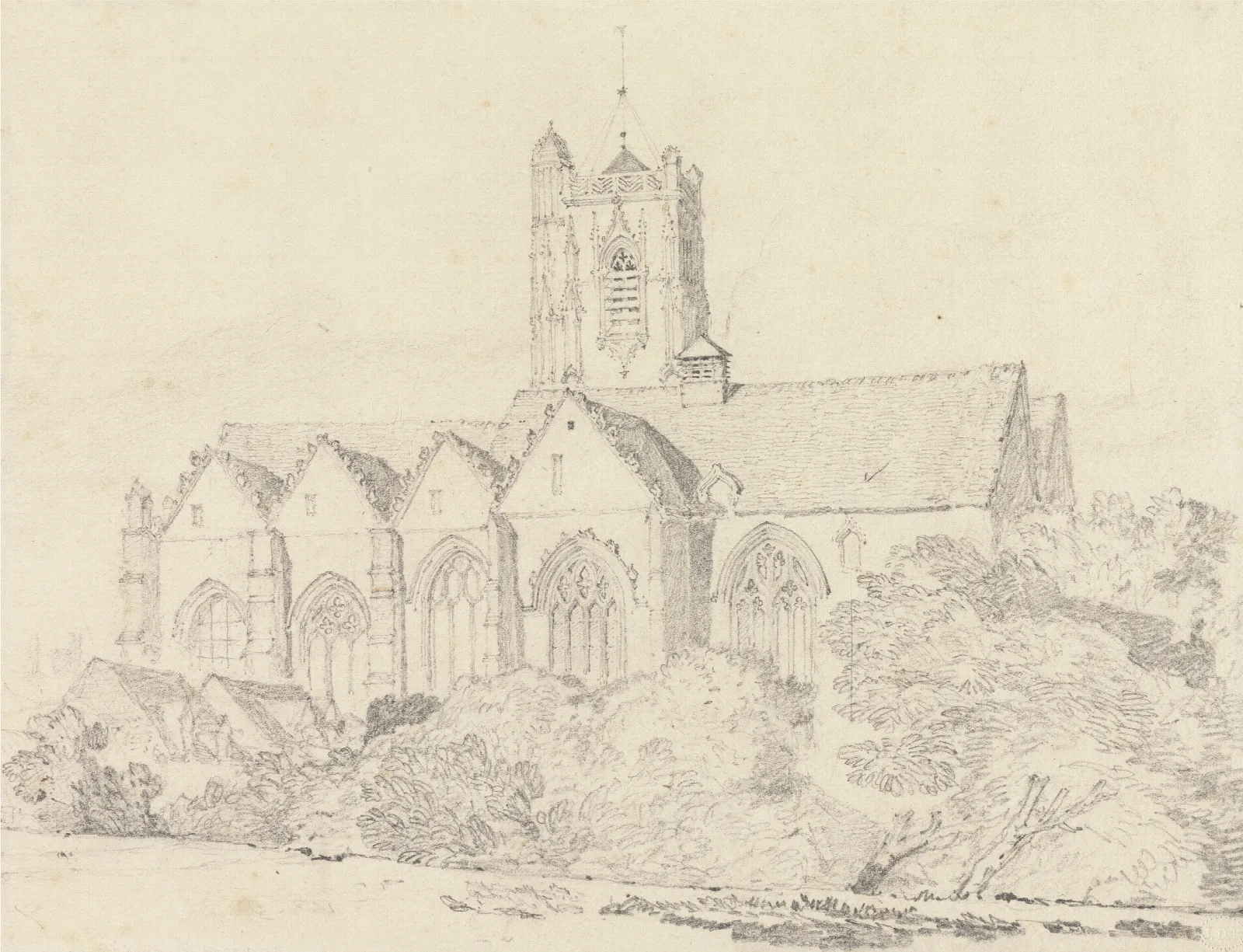 The Church Of St John Peronne Somme Wall Art by John Sell Cotman - Canvas Print