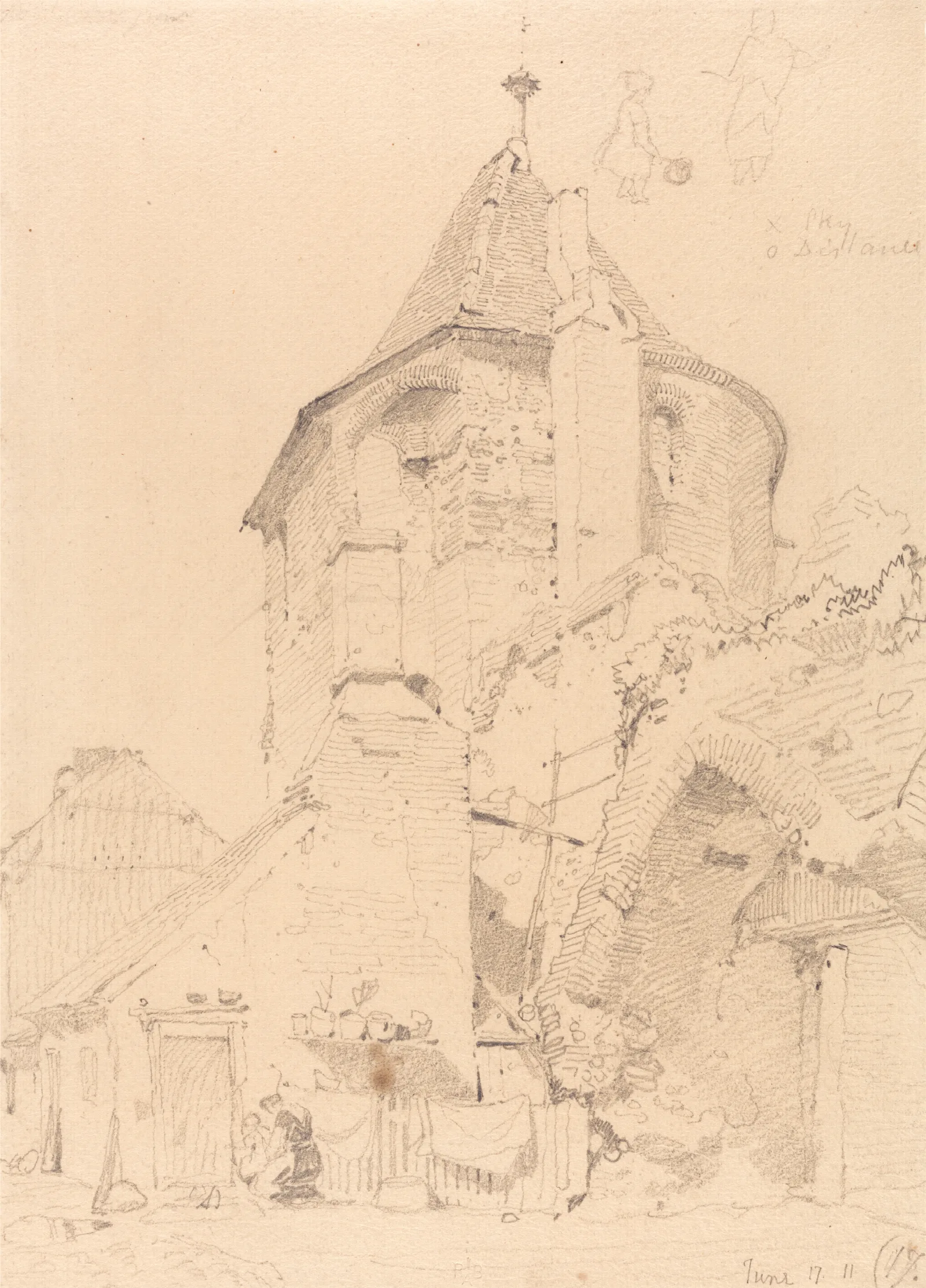 Yarmouth The North West Tower Wall Art by John Sell Cotman - Canvas Print