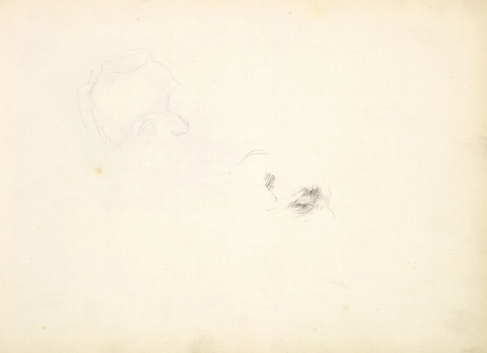 Preliminary Studies For Portrait Of William Makepeace Thackeray Wall Art by Frederic Leighton - Canvas Print