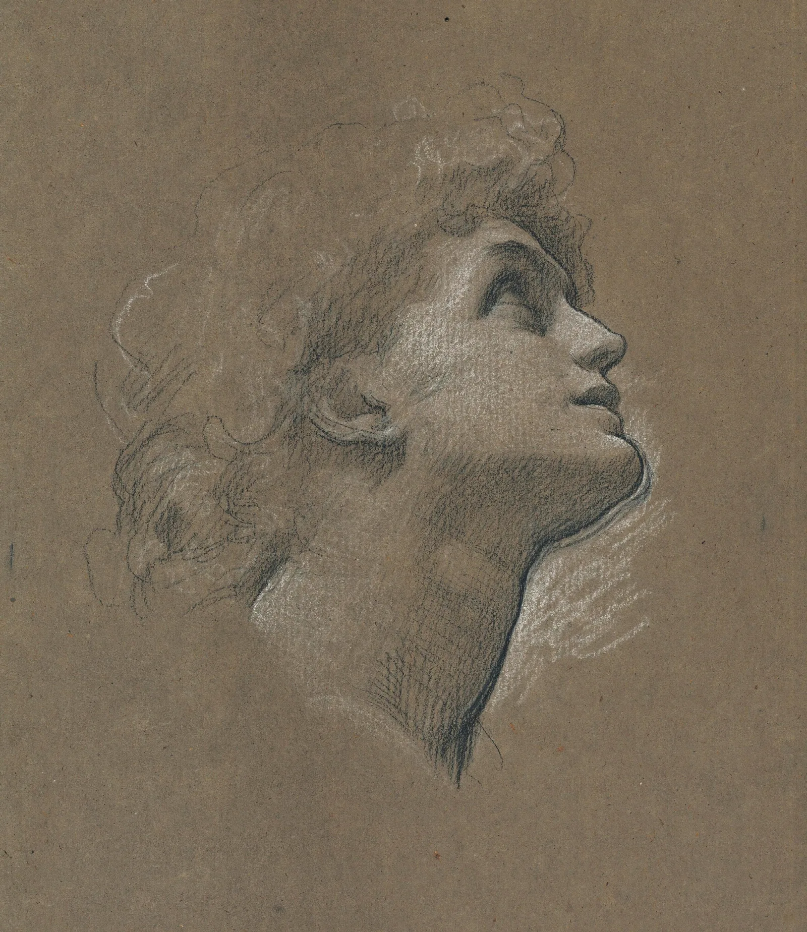 Head Study Of Dorothy Dene In Profile For Faith Wall Art by Frederic Leighton - Canvas Print