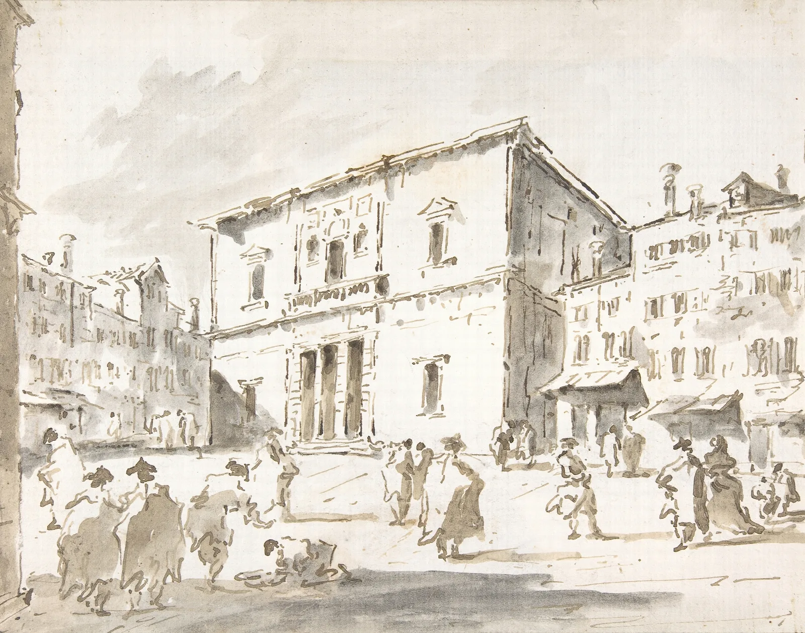 The Fenice Theater In Venice Wall Art by Francesco Guardi - Canvas Print