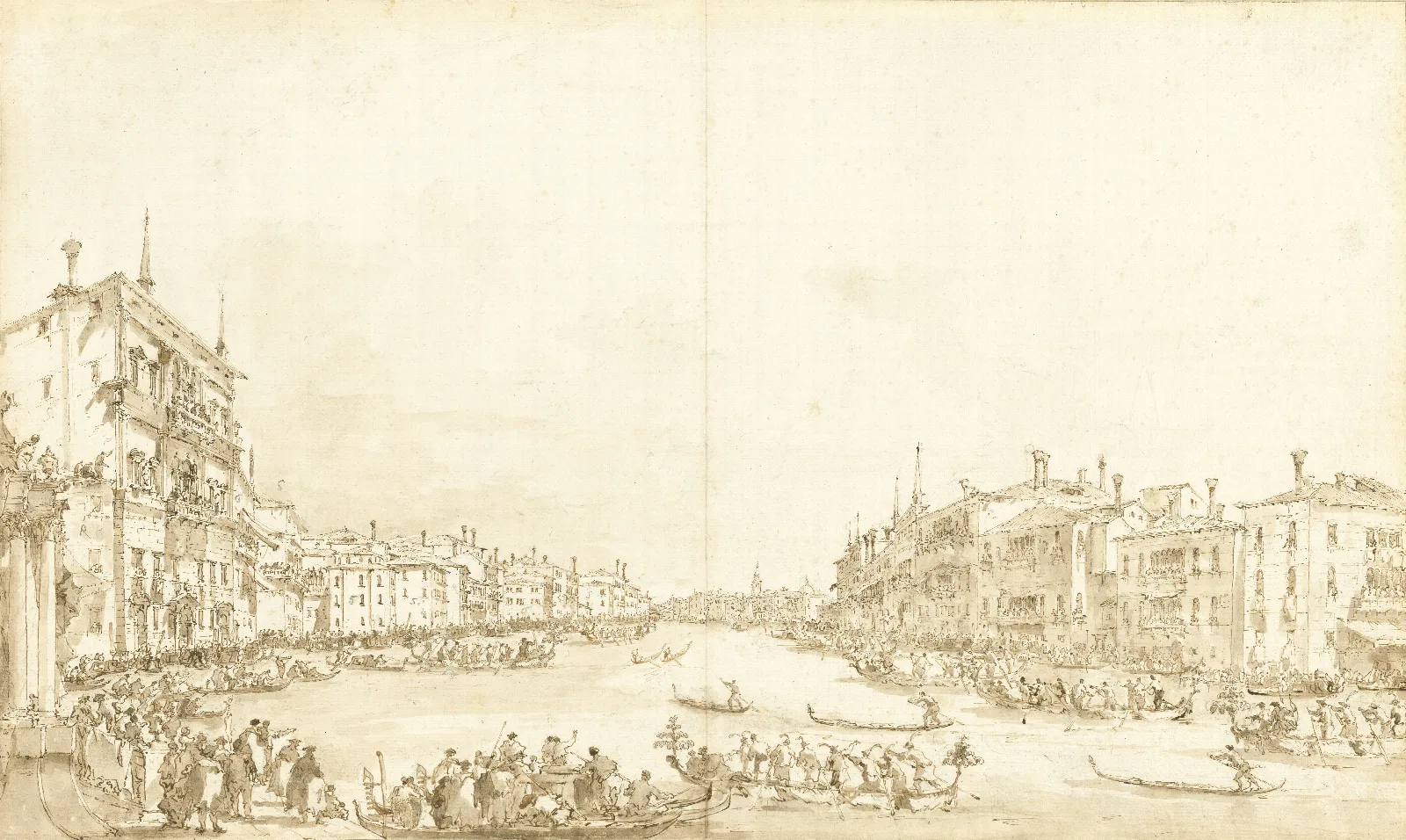A Regatta On The Grand Canal Wall Art by Francesco Guardi - Canvas Print
