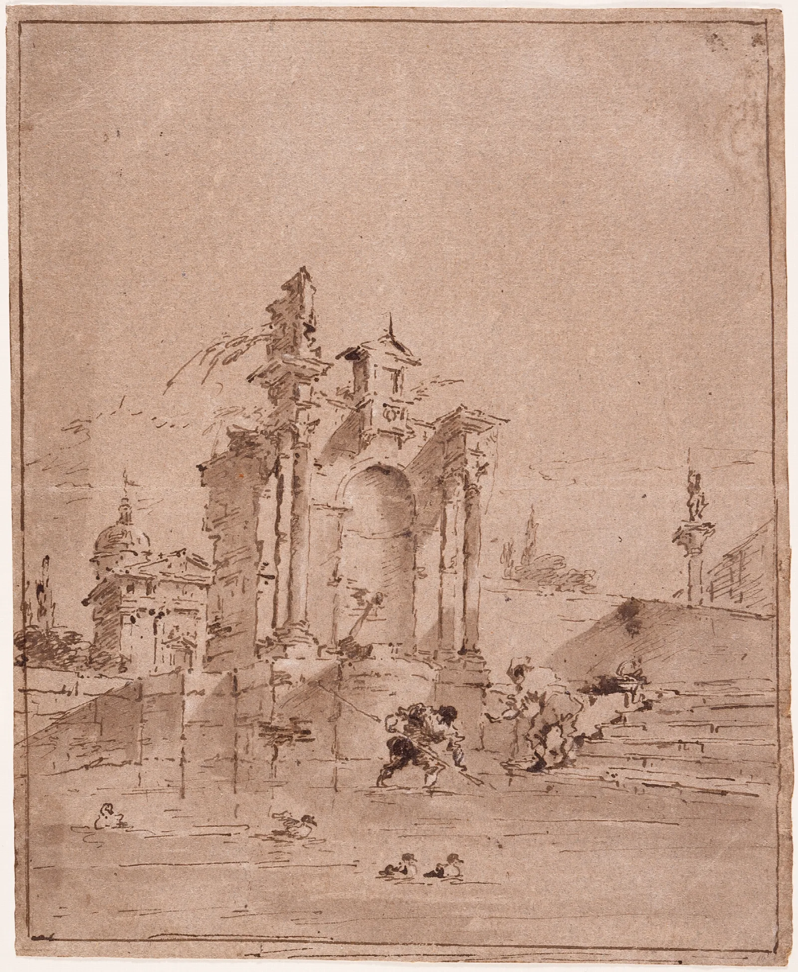 Architectural Capriccio 3 Wall Art by Francesco Guardi - Canvas Print