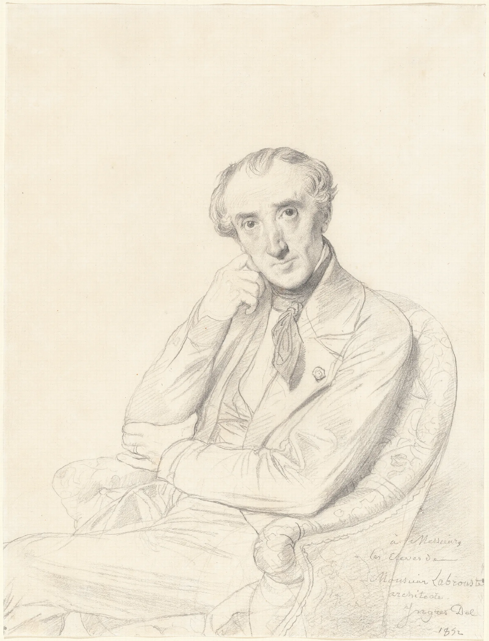 Henri Labrouste Wall Art by Jean Auguste Dominique Ingres - Canvas Print