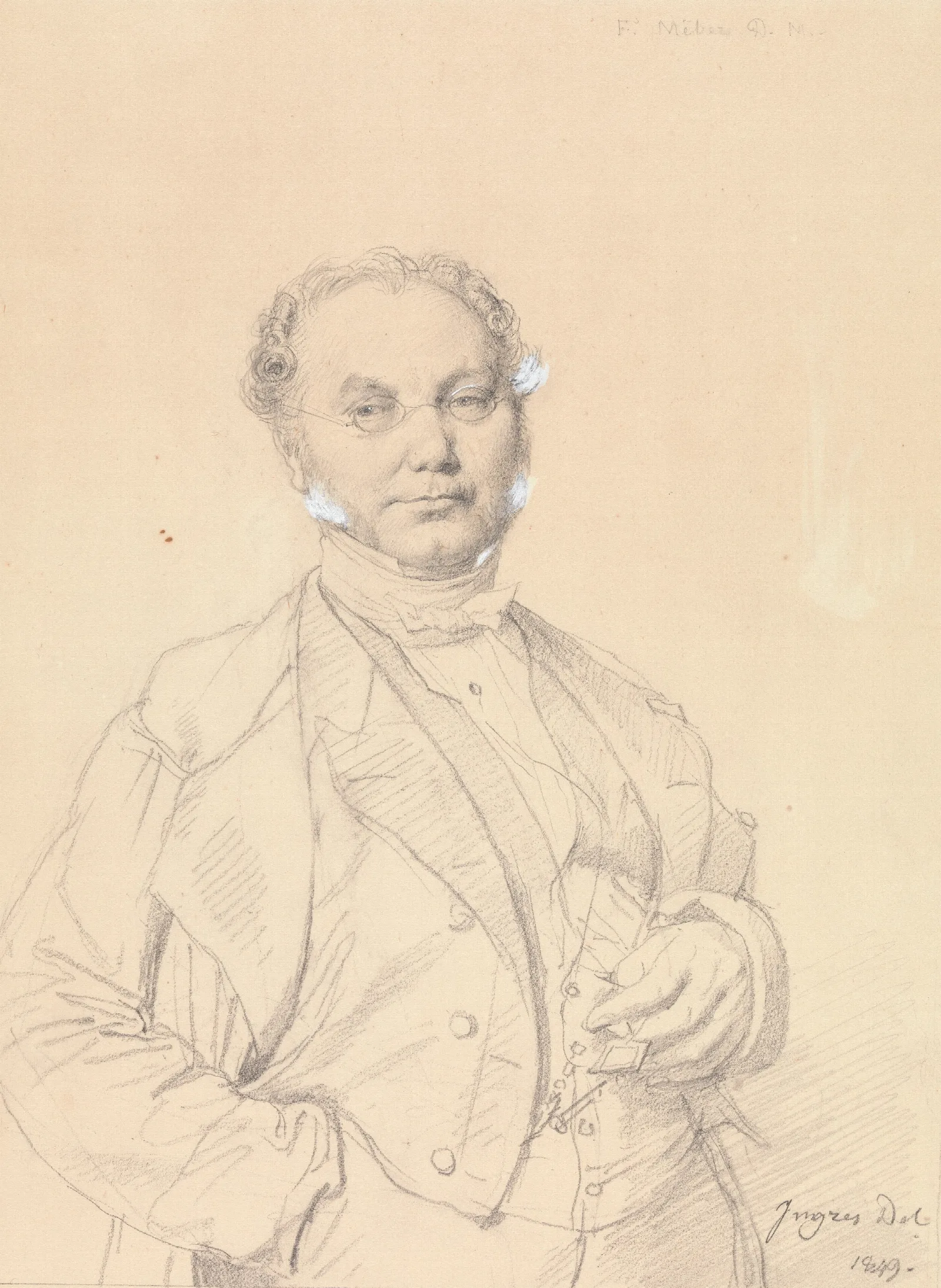 Dr Francois Melier Wall Art by Jean Auguste Dominique Ingres - Canvas Print