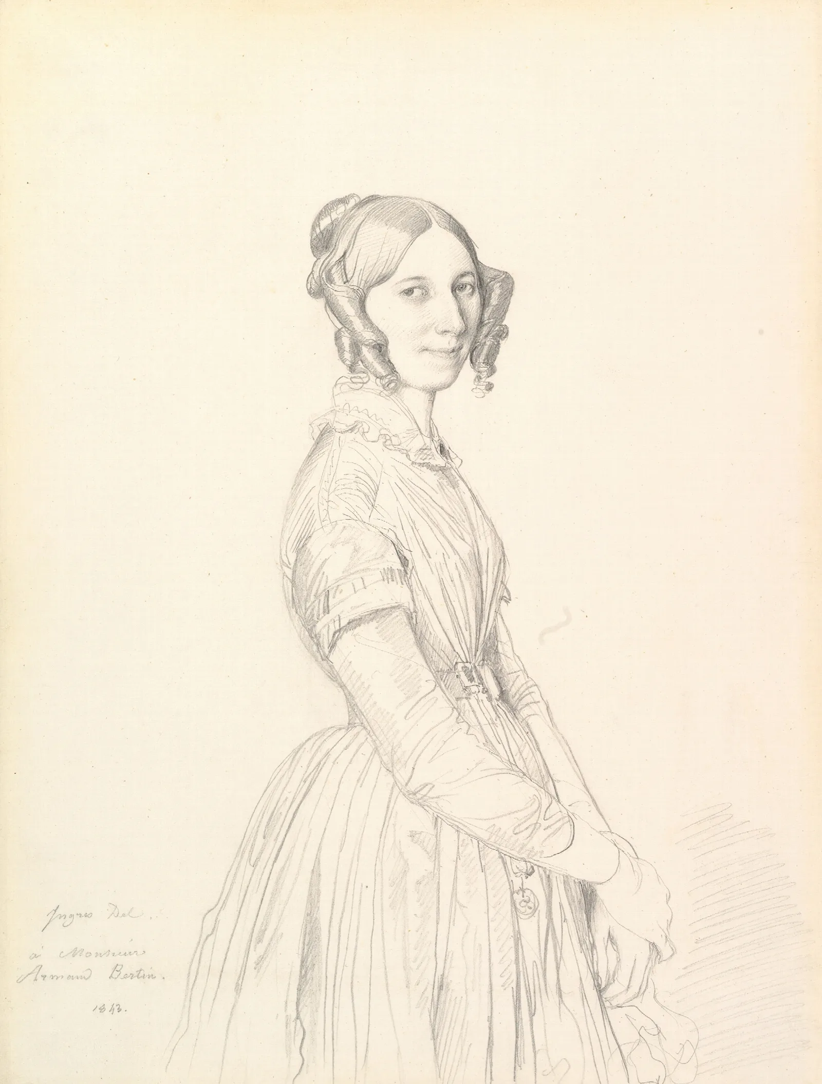 Madame Armand Bertin Nee Marie Anne Cecile Dollfuss Wall Art by Jean Auguste Dominique Ingres - Canvas Print