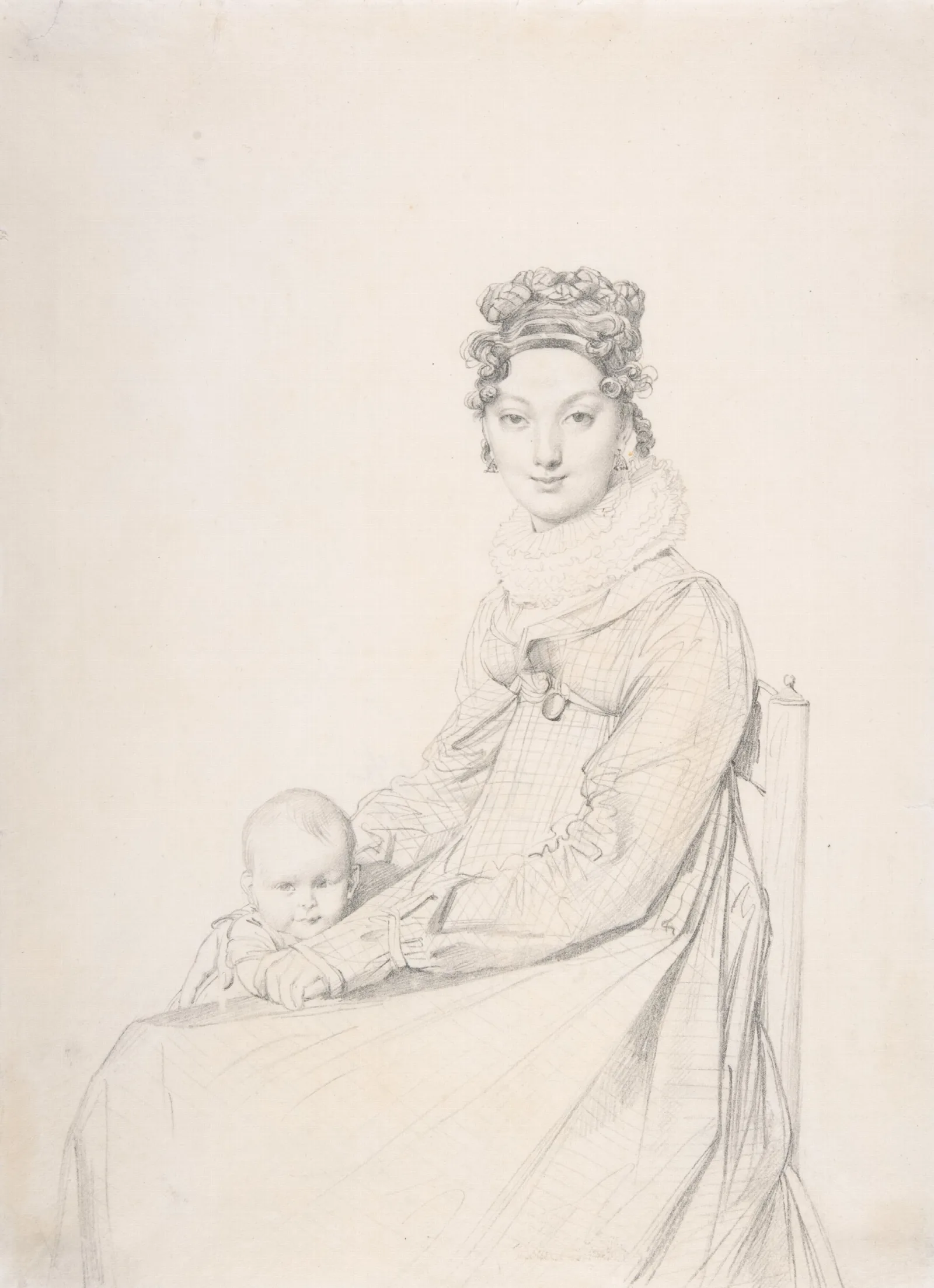Madame Alexandre Lethiere And Her Daughter Letizia Wall Art by Jean Auguste Dominique Ingres - Canvas Print