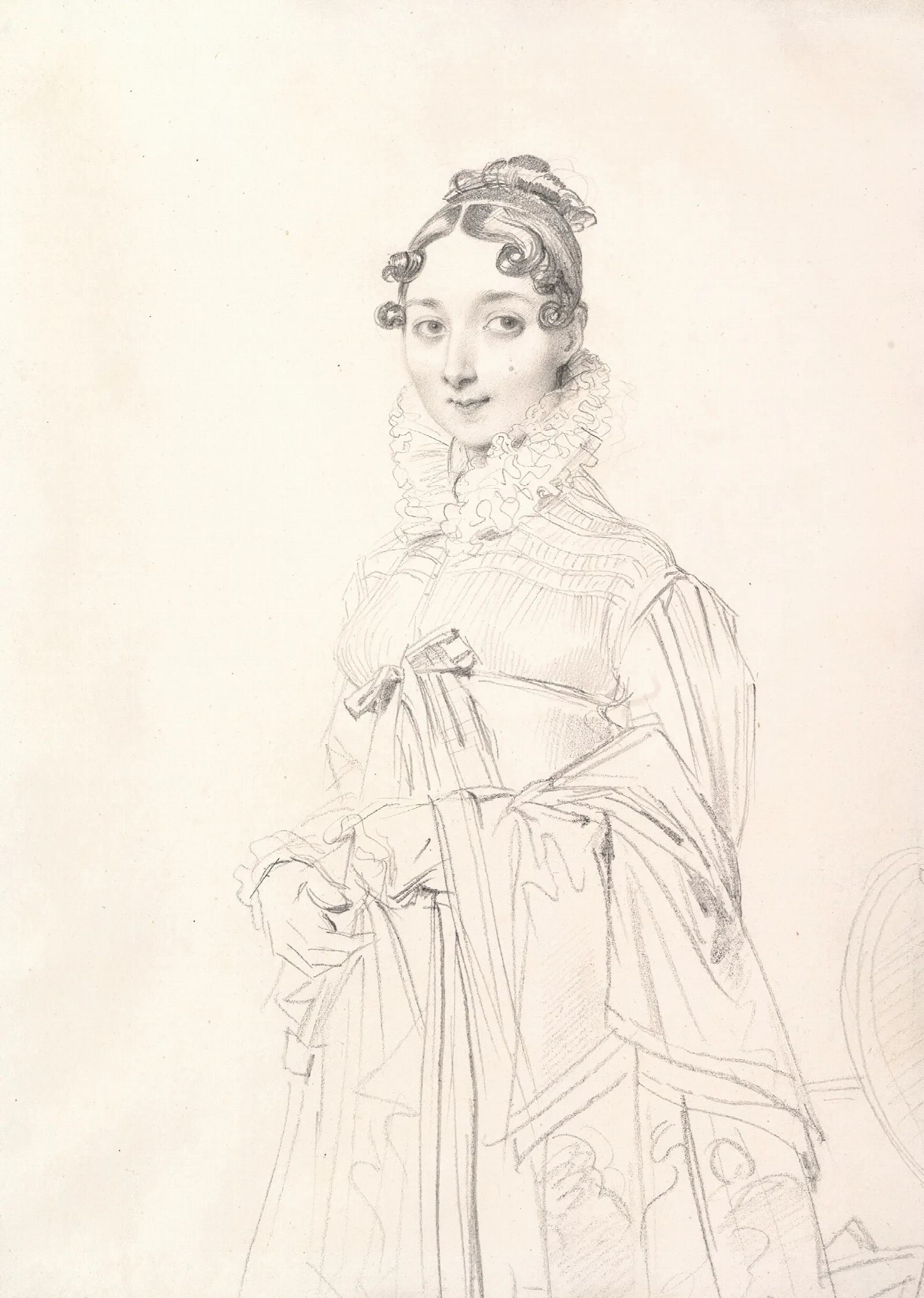 Portrait Of A Lady 138 Wall Art by Jean Auguste Dominique Ingres - Canvas Print