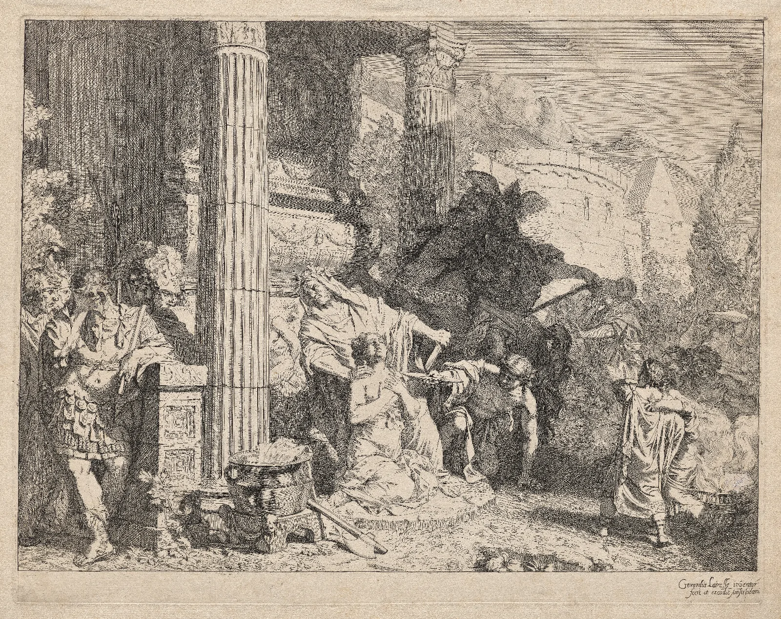 The Sacrifice Of Polyxena 6 Wall Art by Gerard de Lairesse - Canvas Print