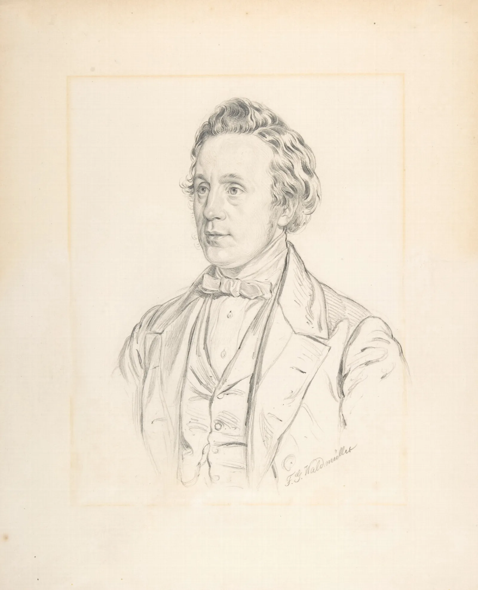 Portrait Of Franz Jauner Vienna 1832 1900 Vienna Theater Director And Actor In Vienna Wall Art by Ferdinand Georg Waldmüller - Canvas Print