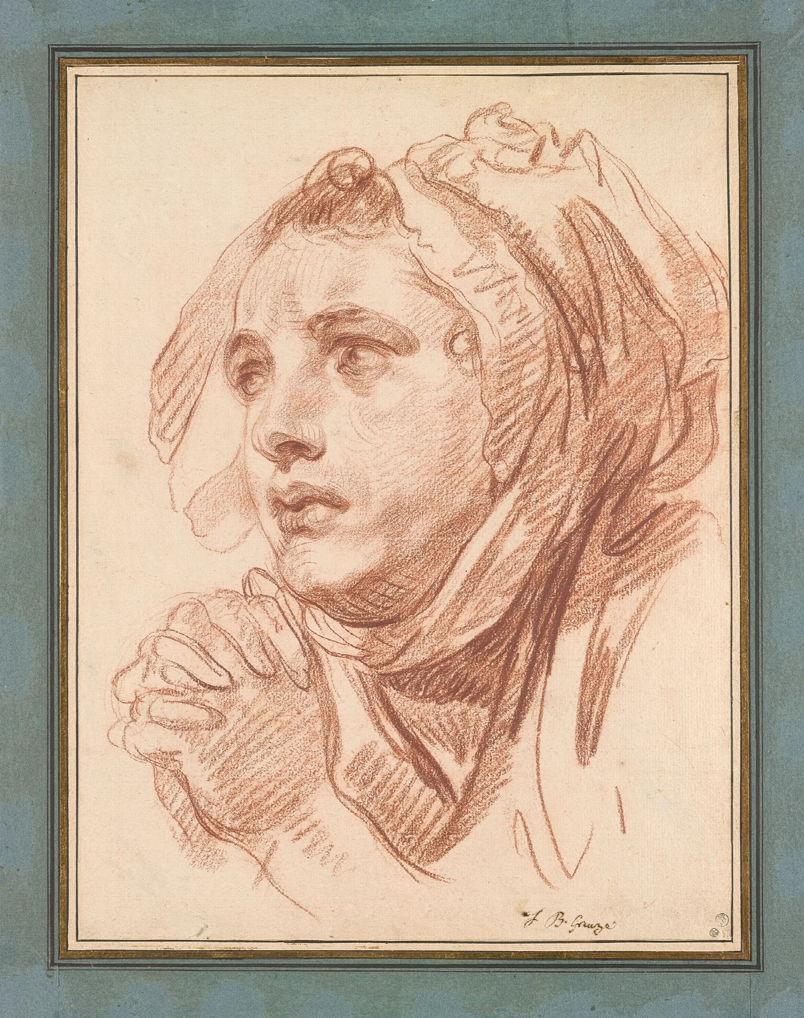 Head Of A Young Woman 24 Wall Art by Jean-Baptiste Greuze - Canvas Print