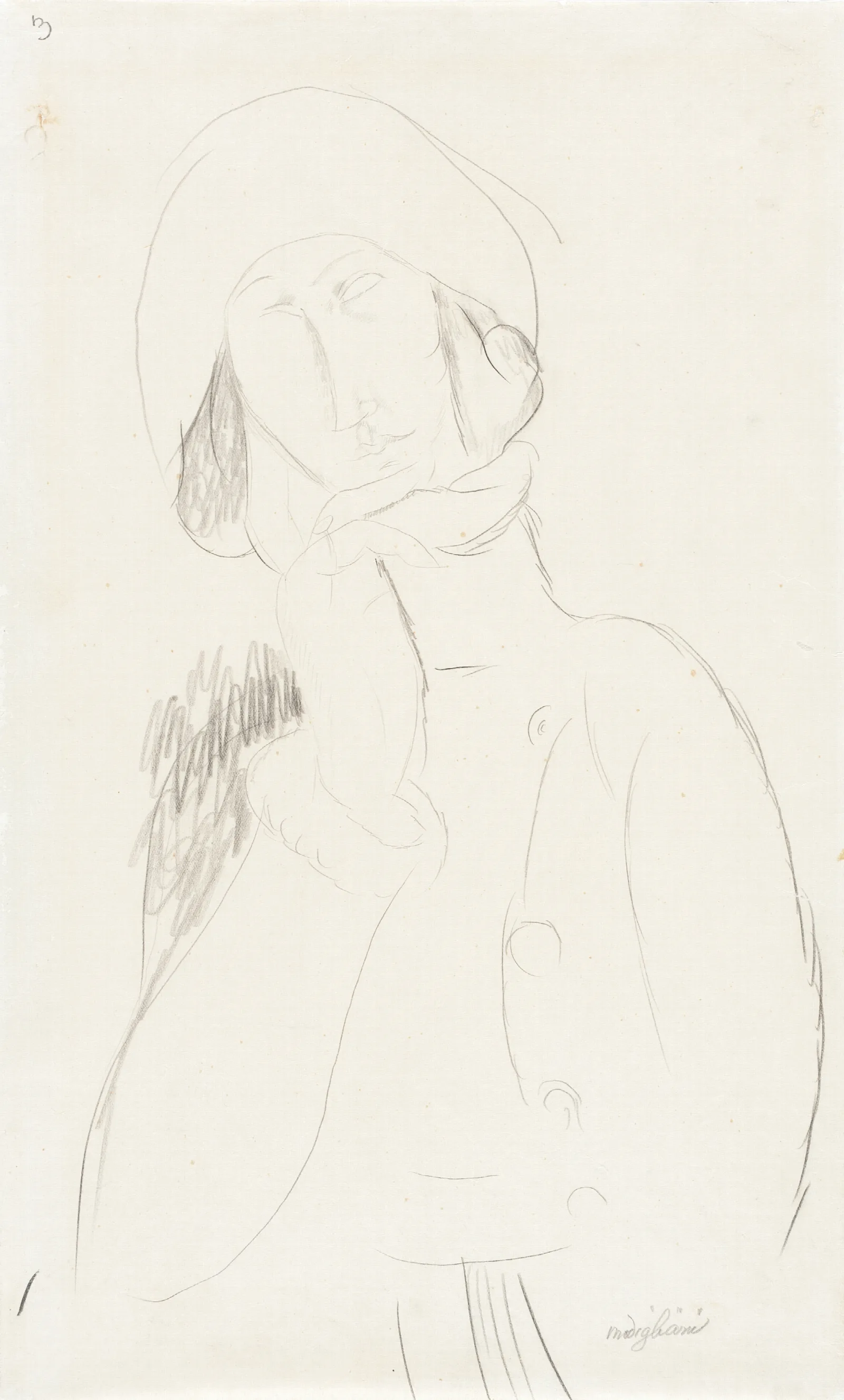 Portrait Of A Woman 175 Wall Art by Amedeo Modigliani - Canvas Print