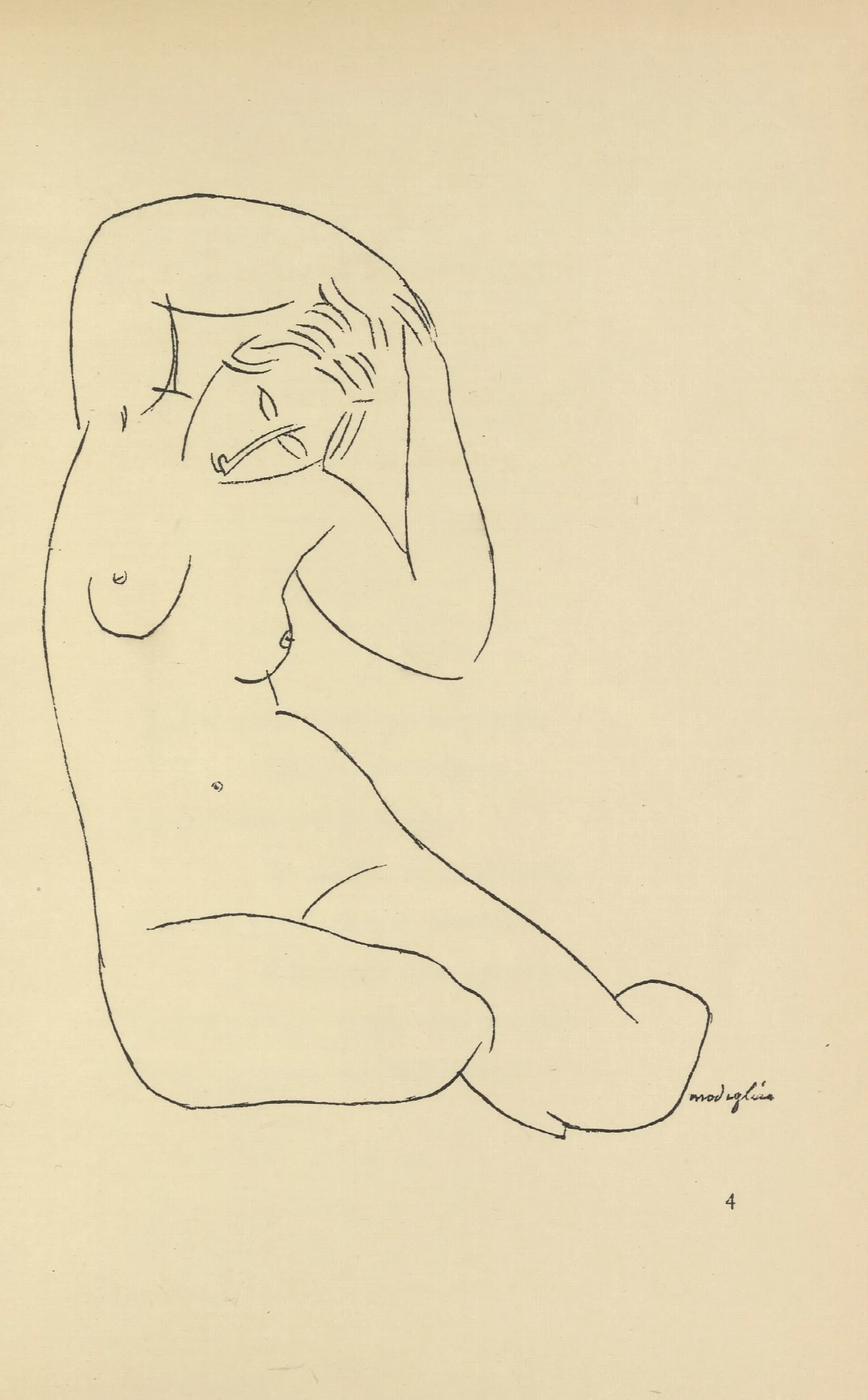 Les Nymphes 4 Wall Art by Amedeo Modigliani - Canvas Print