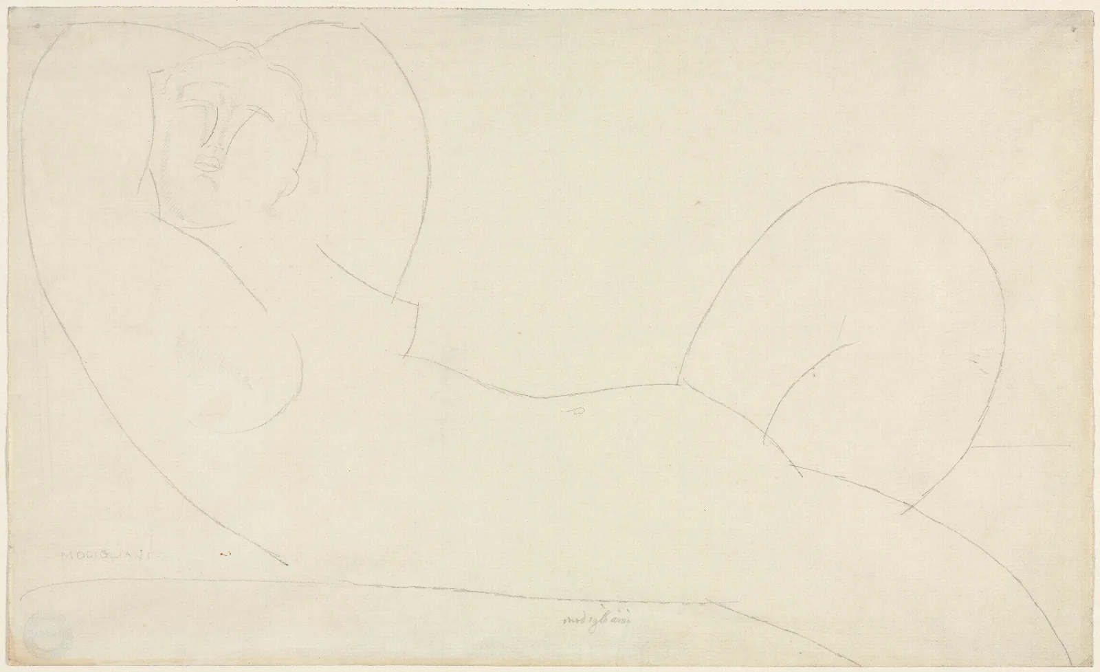 Reclining Female Nude 24 Wall Art by Amedeo Modigliani - Canvas Print