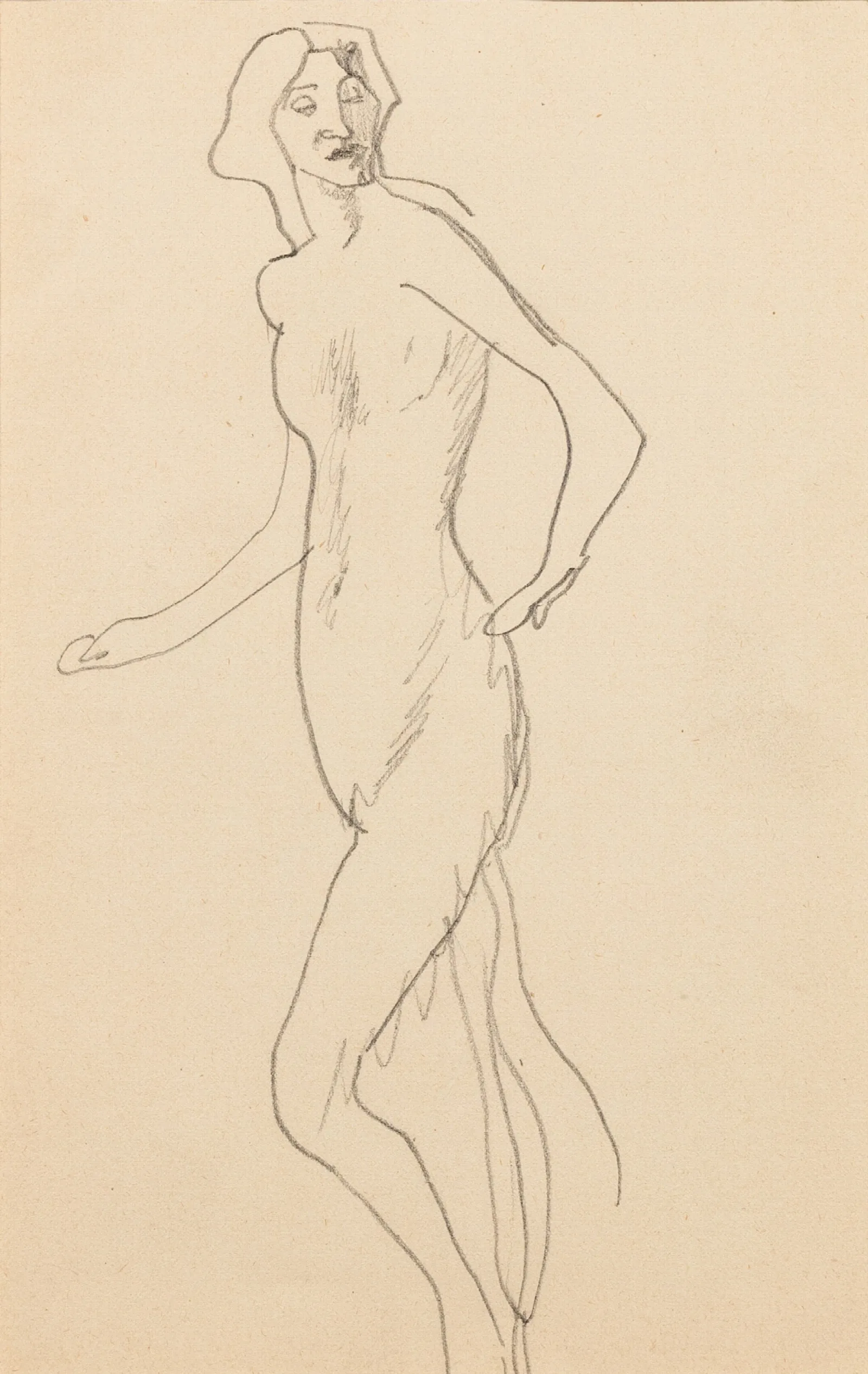 Femme Nue Debout 4 Wall Art by Amedeo Modigliani - Canvas Print