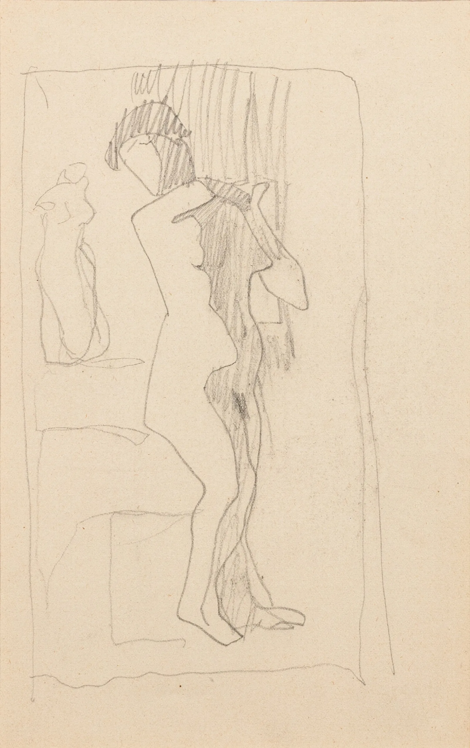 Femme Nue Debout De Trois Quarts Vers La Droite 2 Wall Art by Amedeo Modigliani - Canvas Print