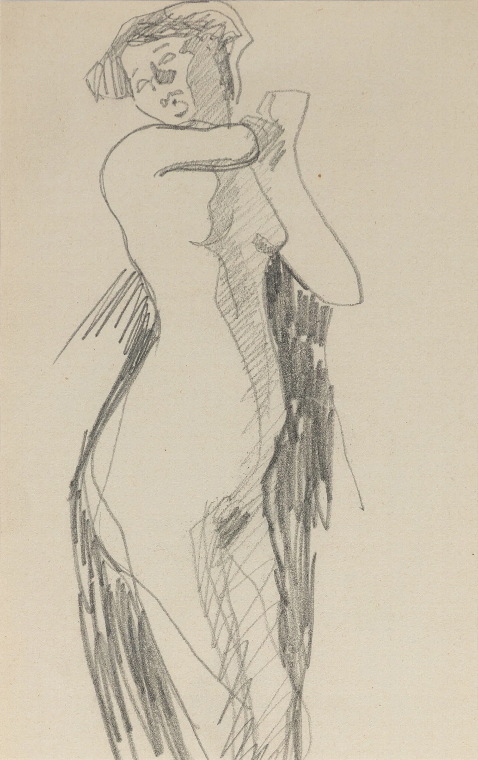 Femme Nue Debout 9 Wall Art by Amedeo Modigliani - Canvas Print