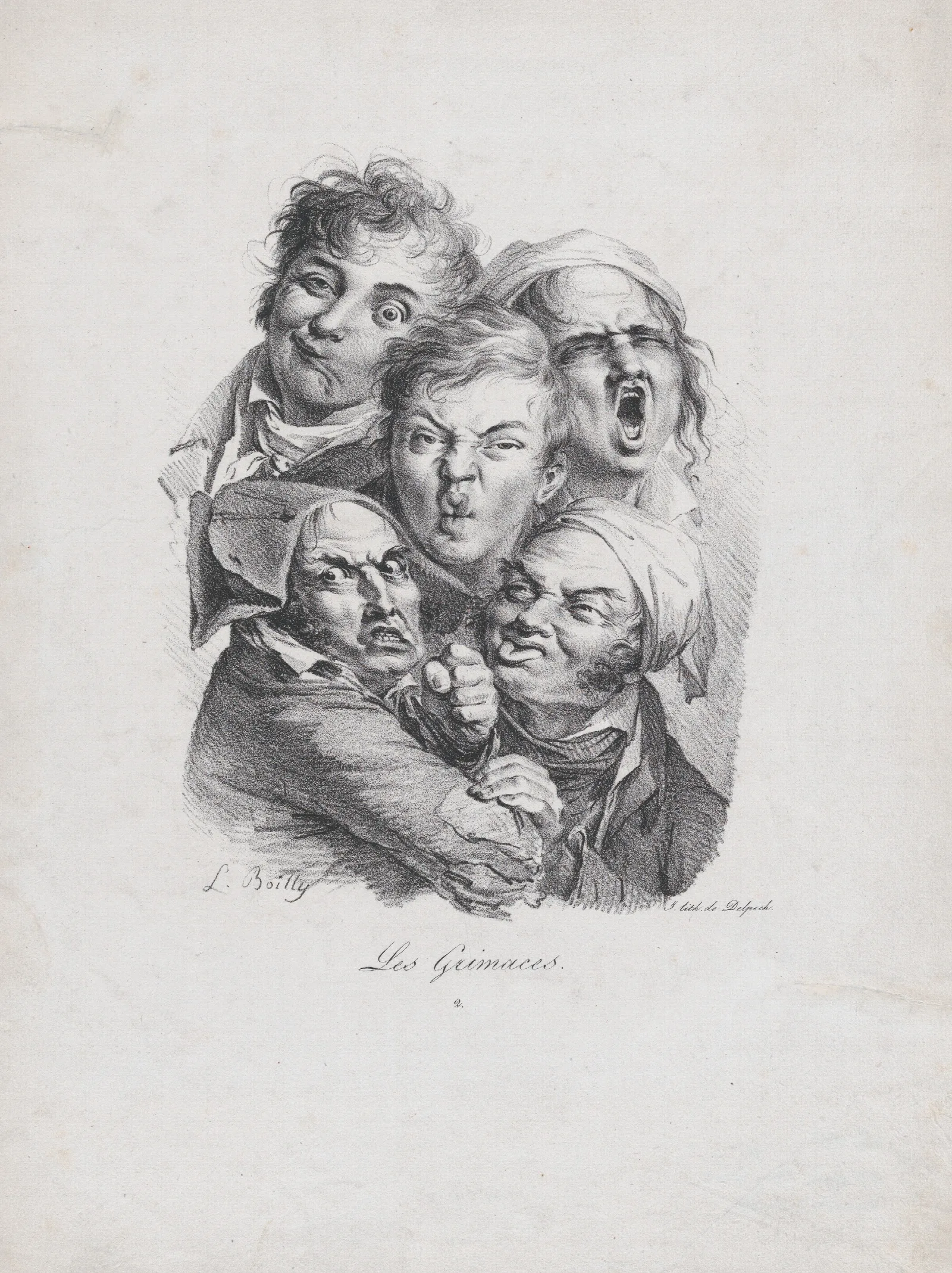 The Grimaces Wall Art by Louis-Léopold Boilly - Canvas Print