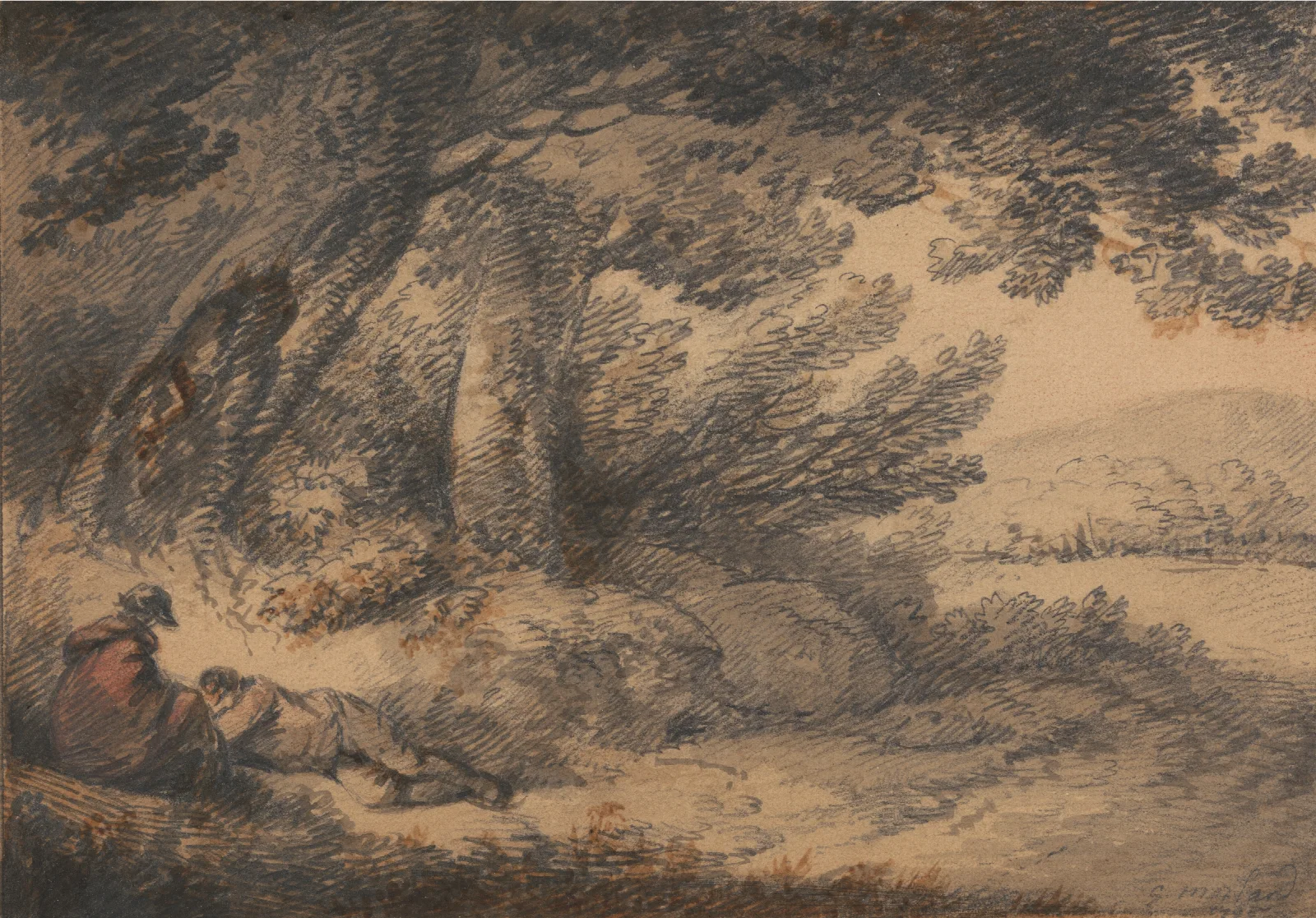 Peasants Resting Wall Art by George Morland - Canvas Print