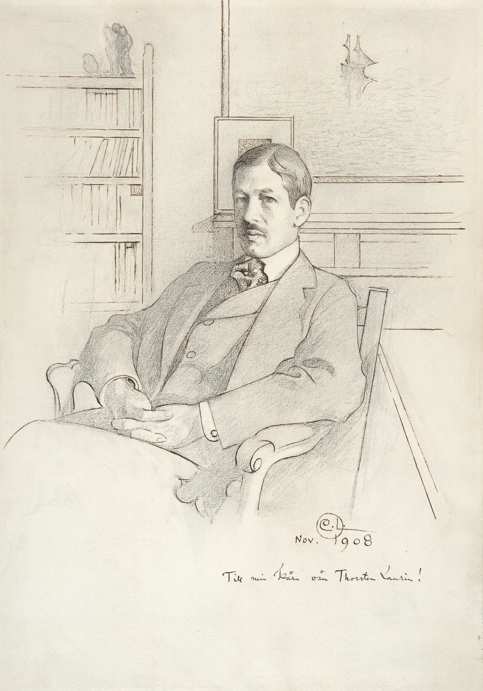 Thorsten Laurin Wall Art by Carl Larsson - Canvas Print