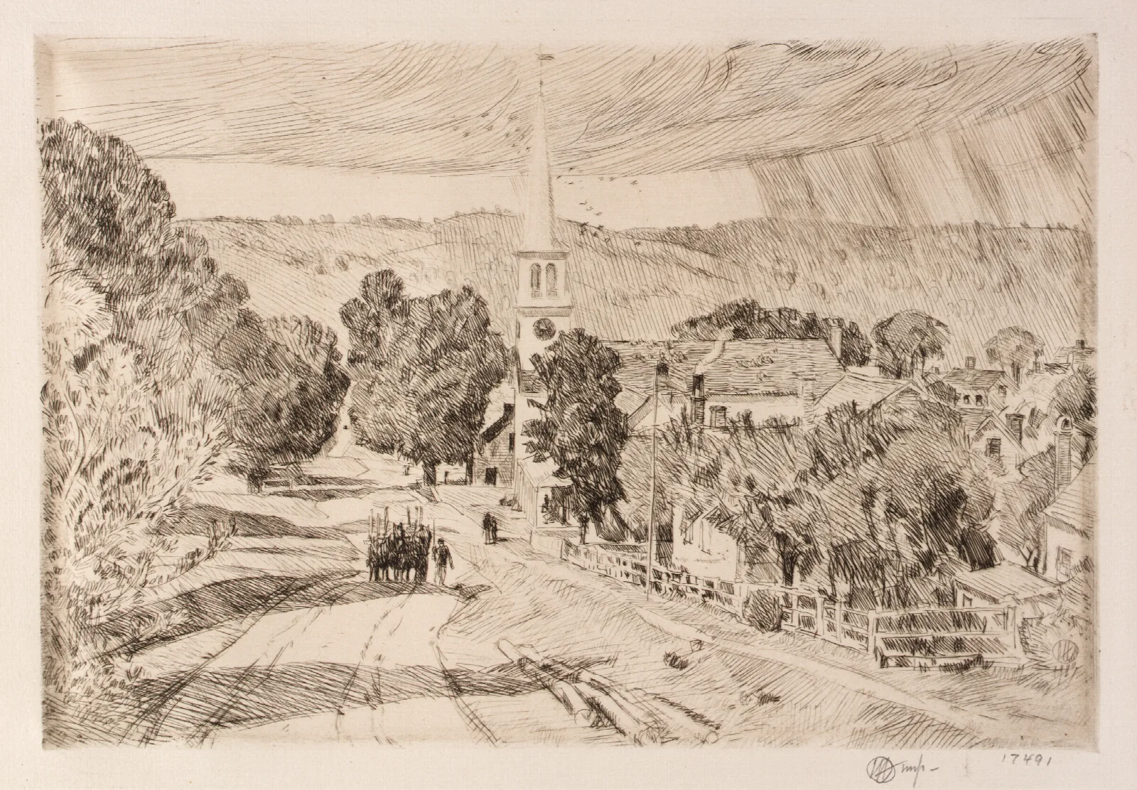 The Vermont Village Peacham Wall Art by Childe Hassam - Canvas Print