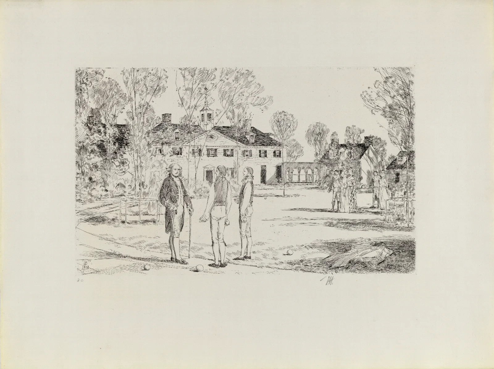 Washington At Mount Vernon 2 Wall Art by Childe Hassam - Canvas Print