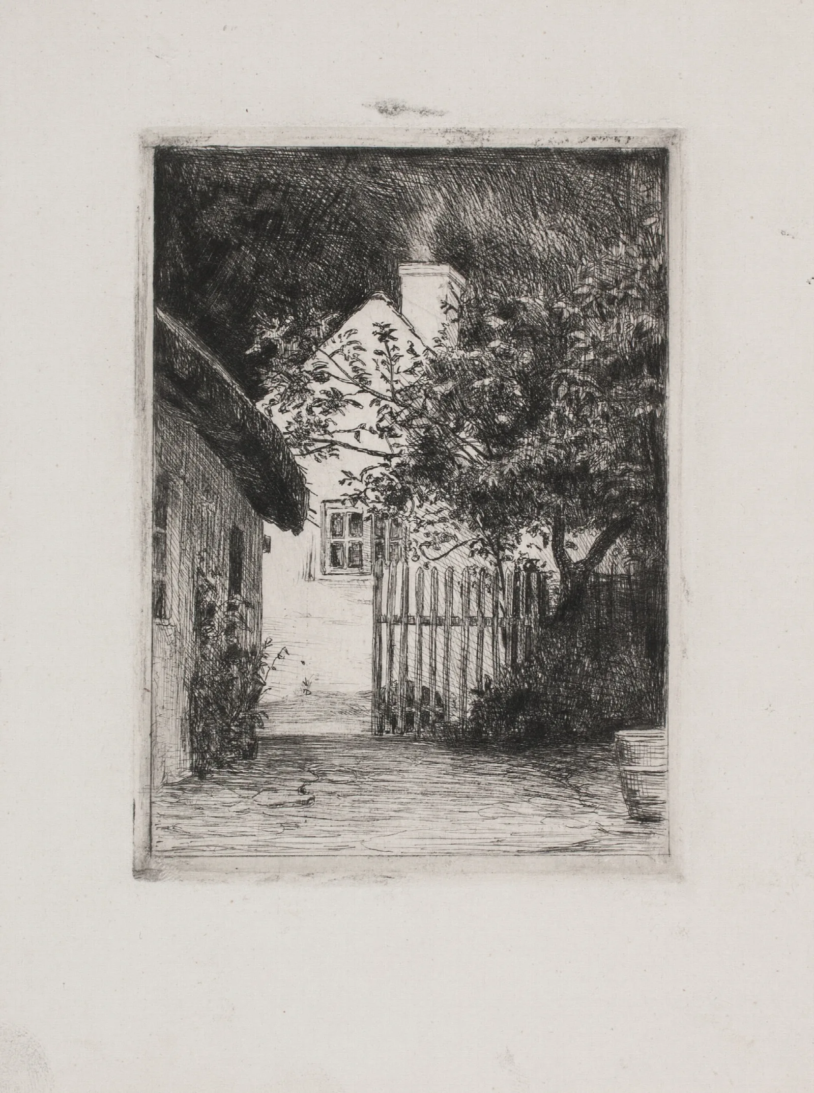 The Two Houses And The Fruit Tree Wall Art by Carl Bloch - Canvas Print