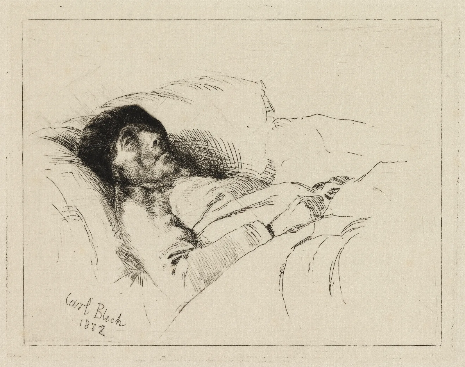 The Sick Old Man Wall Art by Carl Bloch - Canvas Print