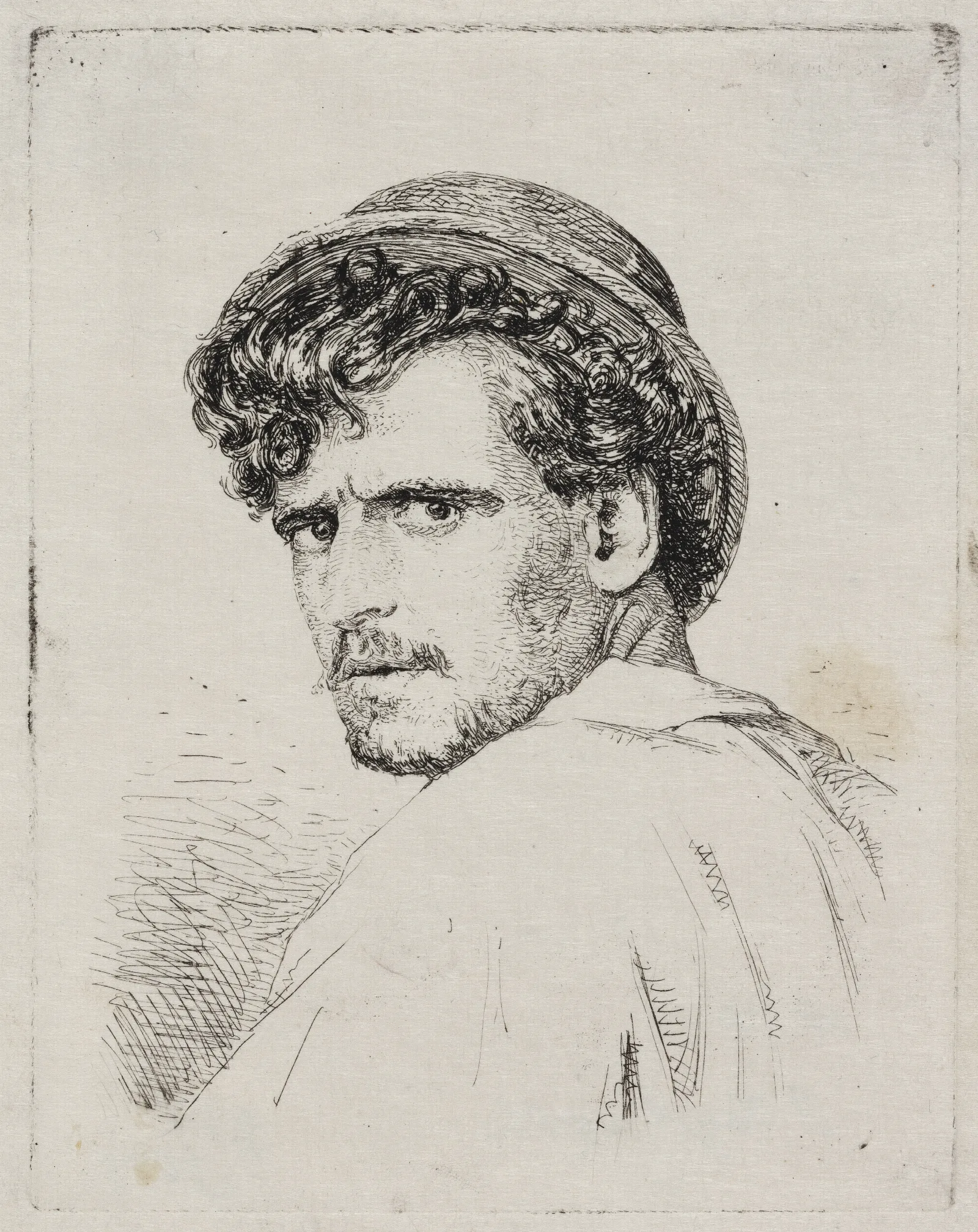 Head Of An Italian Wall Art by Carl Bloch - Canvas Print