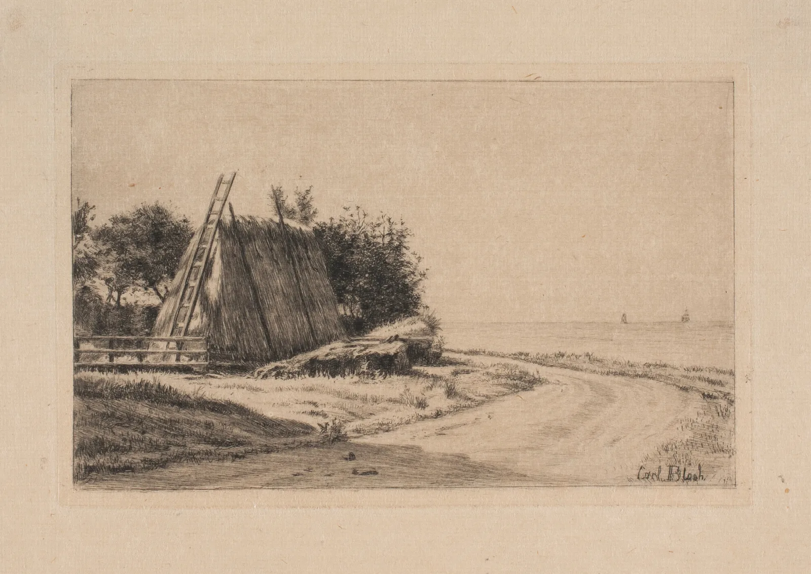 Landskabet Med Hostakken Wall Art by Carl Bloch - Canvas Print