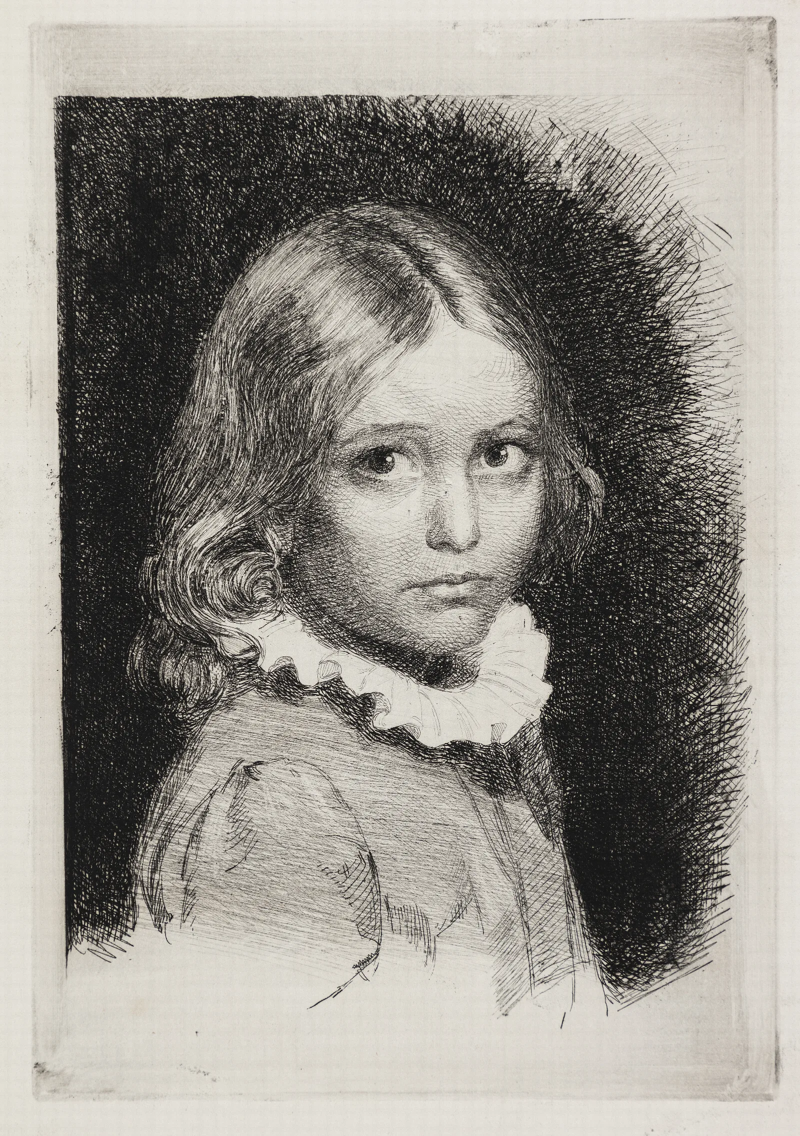 Portrait Of Clara Emilie Rose Bloch Wall Art by Carl Bloch - Canvas Print