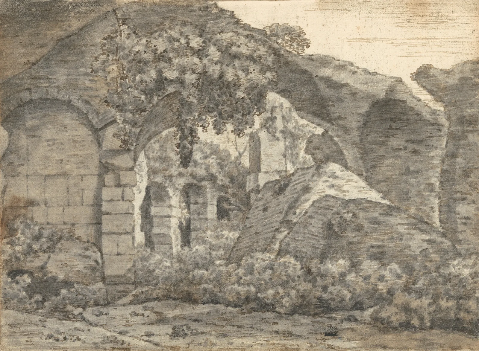 Roman Ruins 4 Wall Art by Joseph Wright of Derby - Canvas Print