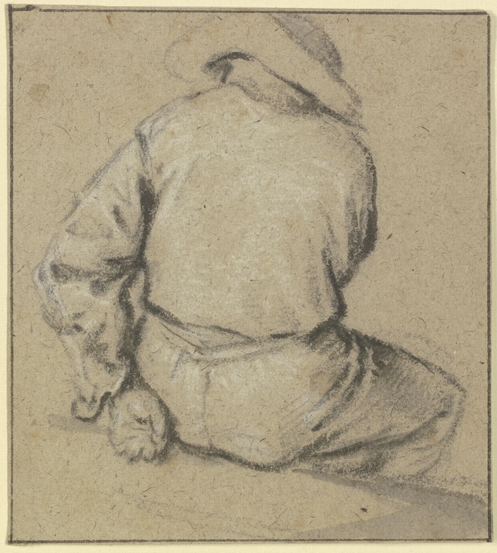 Sitzender Bauer In Ruckenansicht Wall Art by Adriaen van Ostade - Canvas Print
