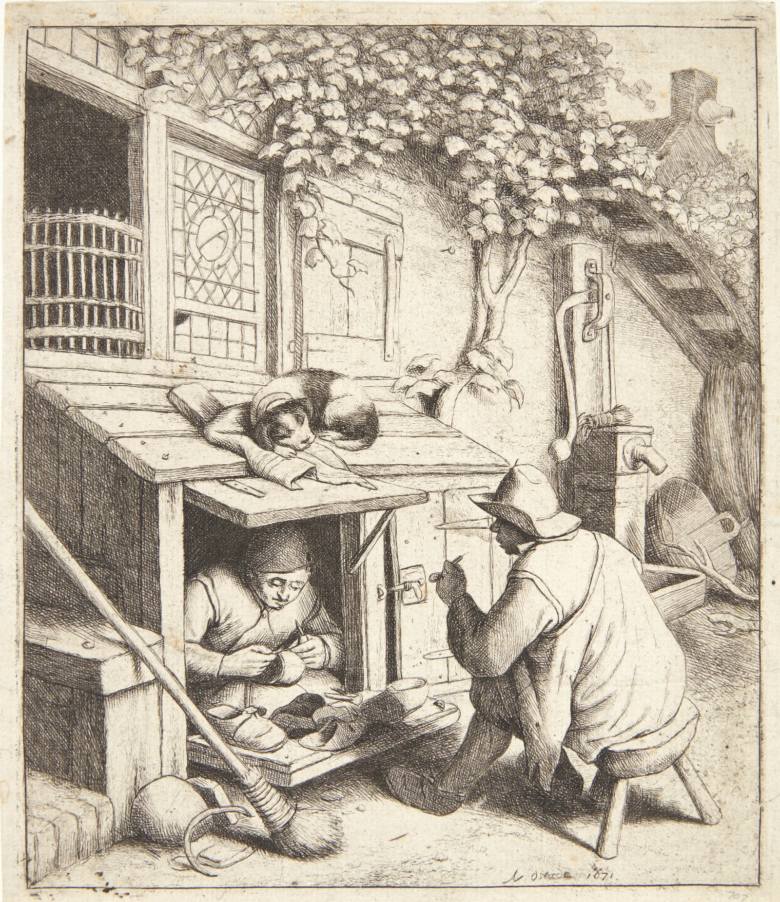 The Cobbler 5 Wall Art by Adriaen van Ostade - Canvas Print