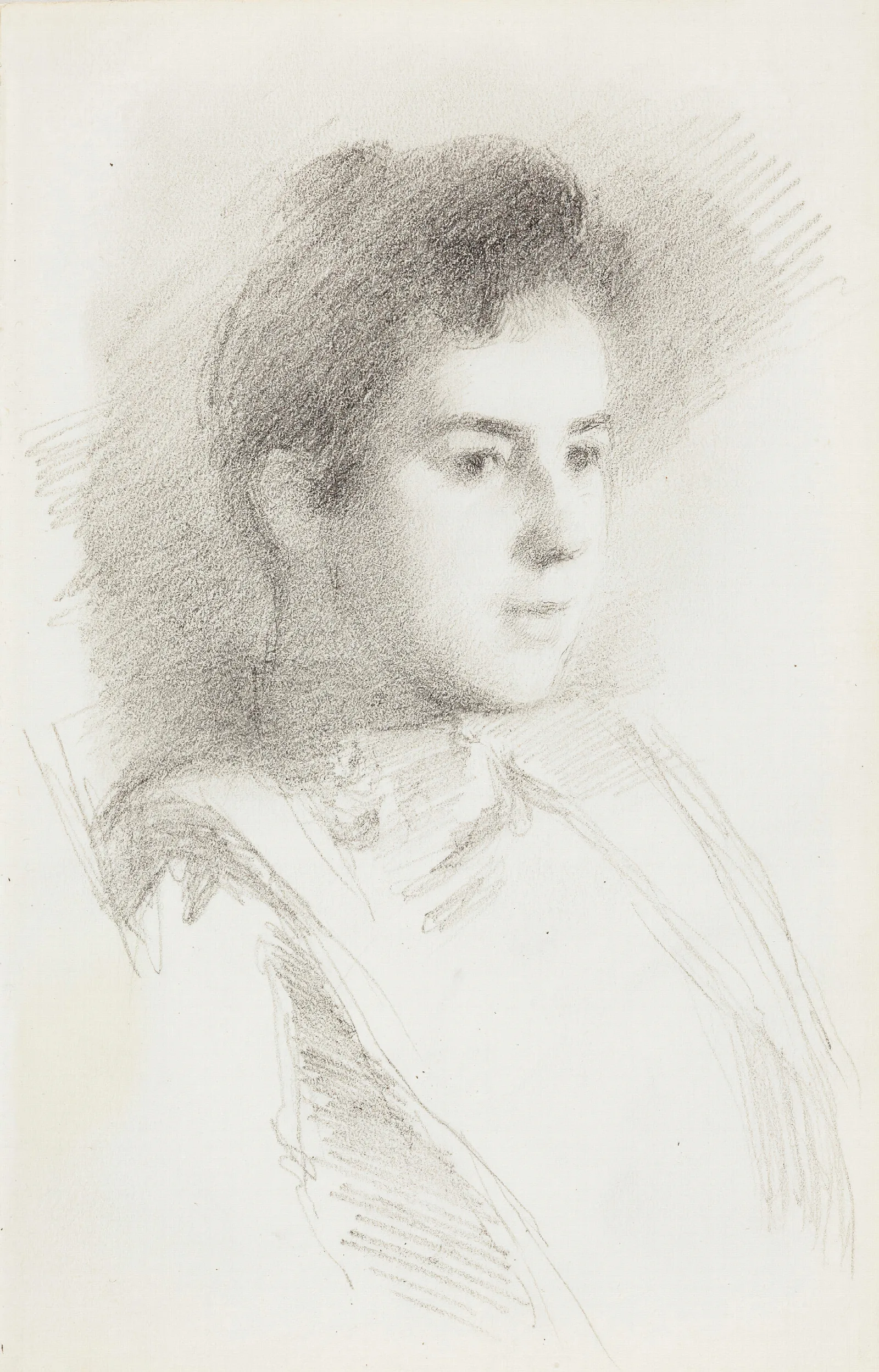 Naisen Muotokuva Wall Art by Helene Schjerfbeck - Canvas Print