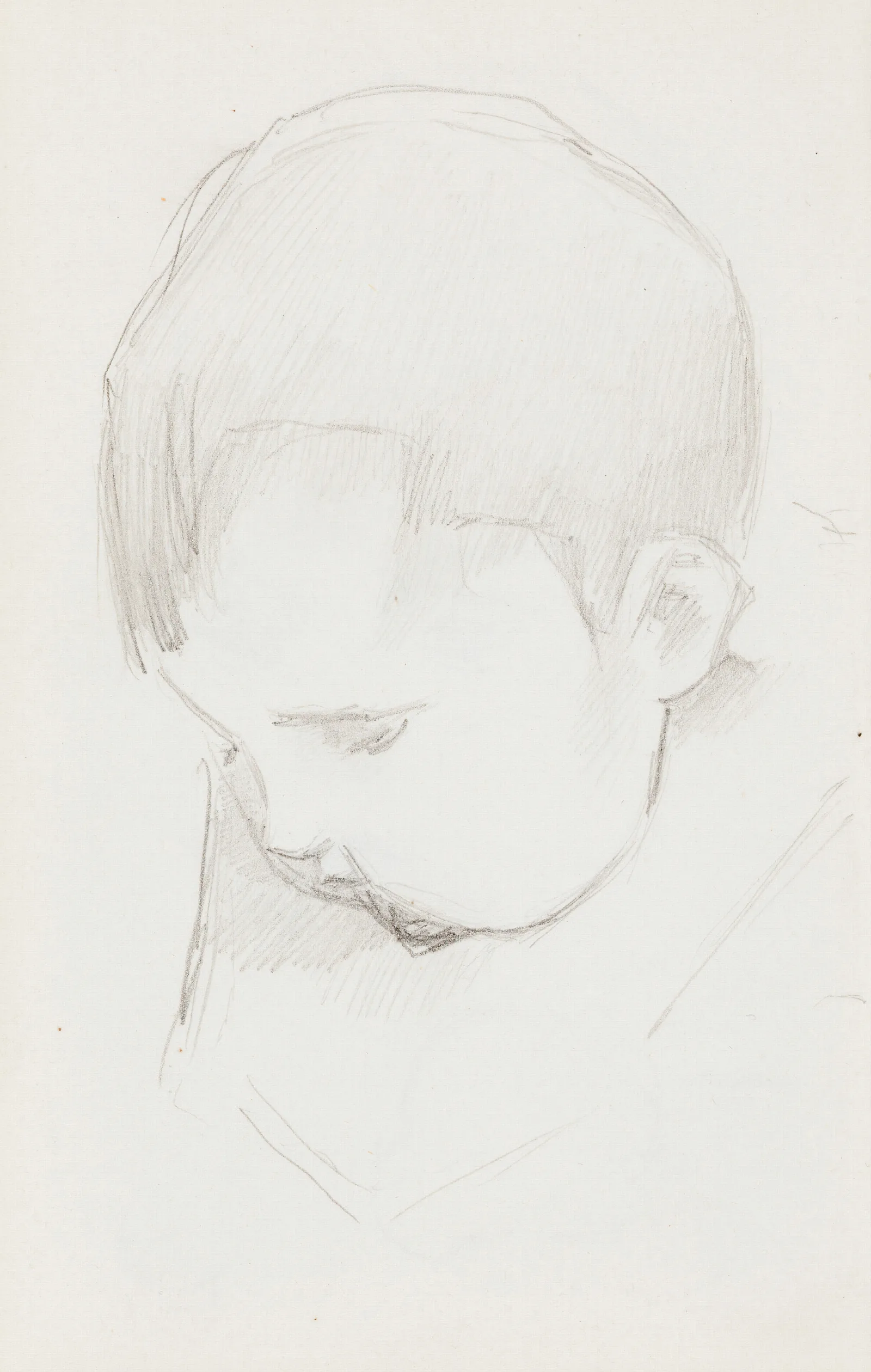 Pikkulapsen Paa Wall Art by Helene Schjerfbeck - Canvas Print
