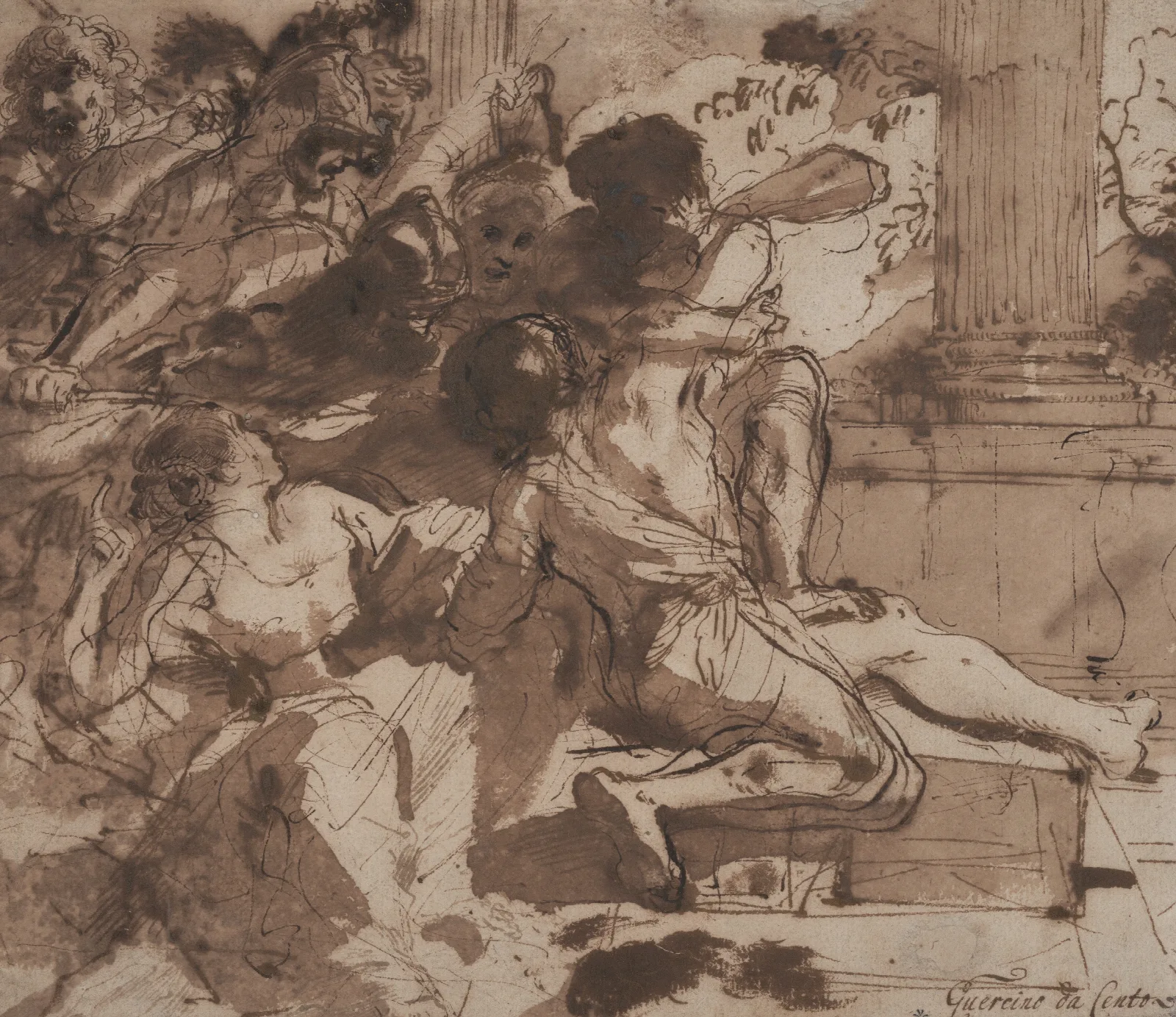 Samson Captured By The Philistines 2 Wall Art by Guercino - Canvas Print