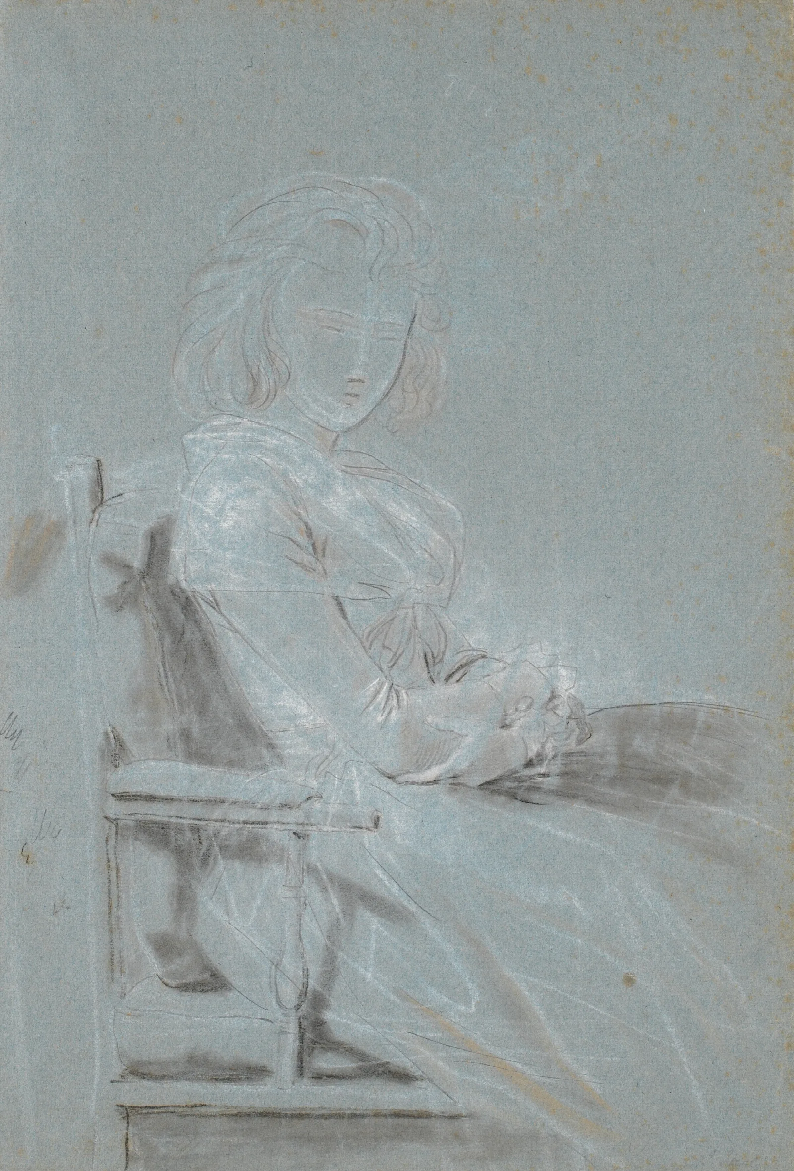 Studie Til Portraettet Af Ulrike Elenora Wedel Jarlsberg Fodt Brockdorff 2 Wall Art by Jens Juel - Canvas Print