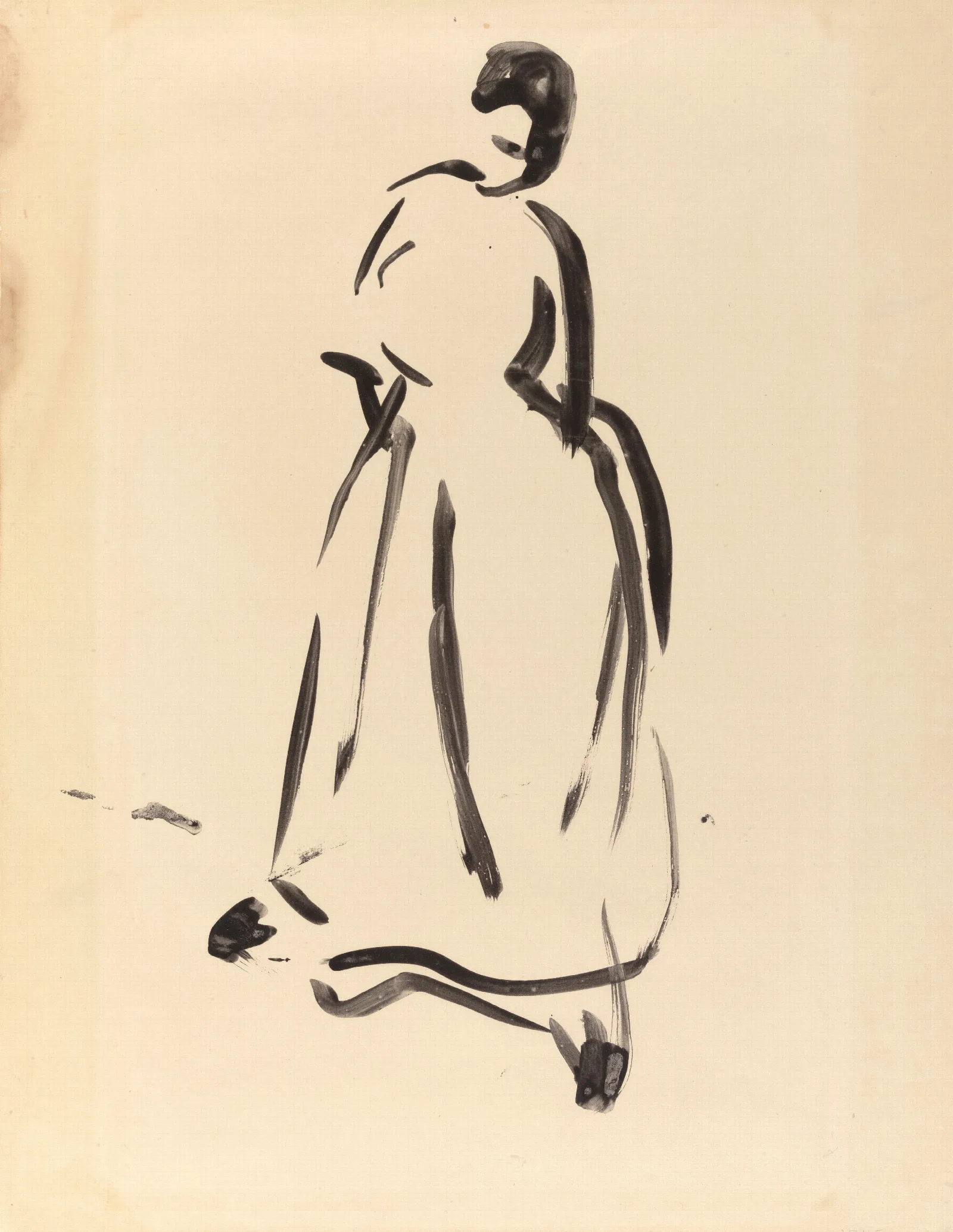 Silhouette Of A Woman Wall Art by Rik Wouters - Canvas Print