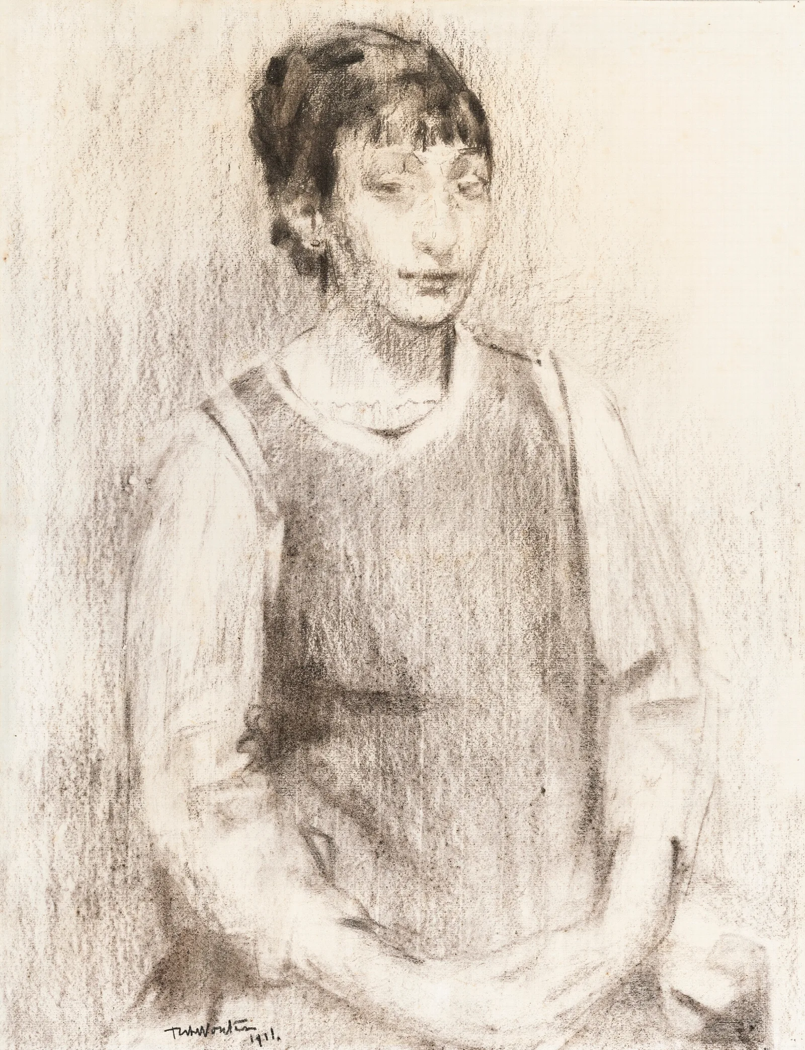 Bust Of Nel Wall Art by Rik Wouters - Canvas Print