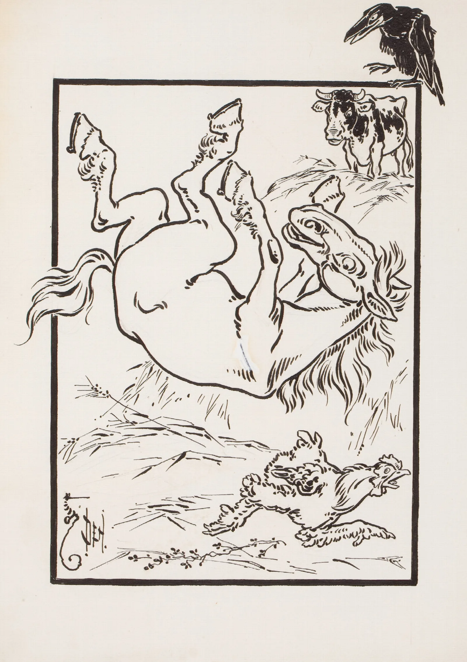 Original Illustration Wall Art by William Wallace Denslow - Canvas Print